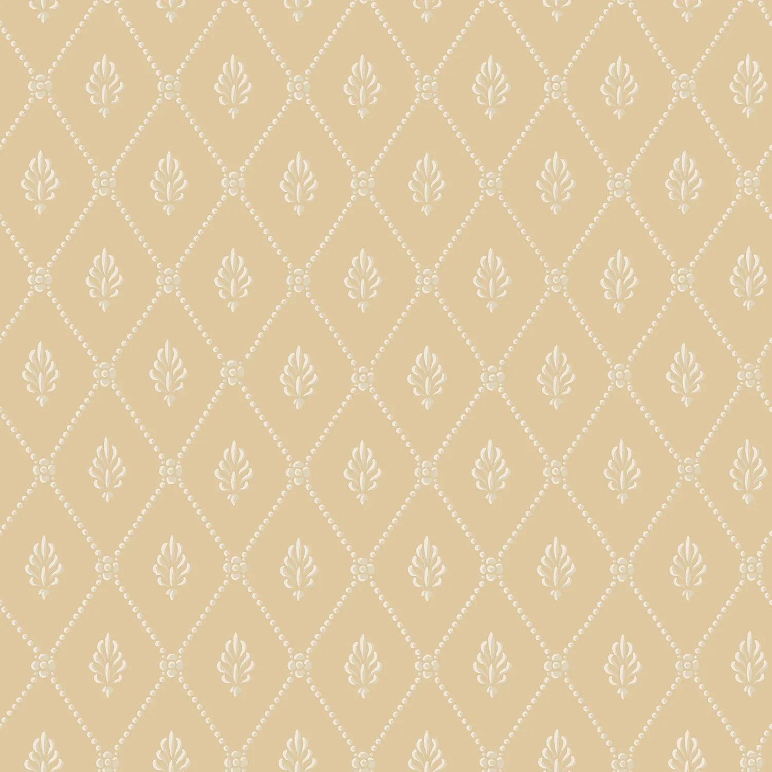 Tapeta roślinna z geometrycznym wzorem ARCHIVE ANTHOLOGY - Alma żółty – Cole & Son