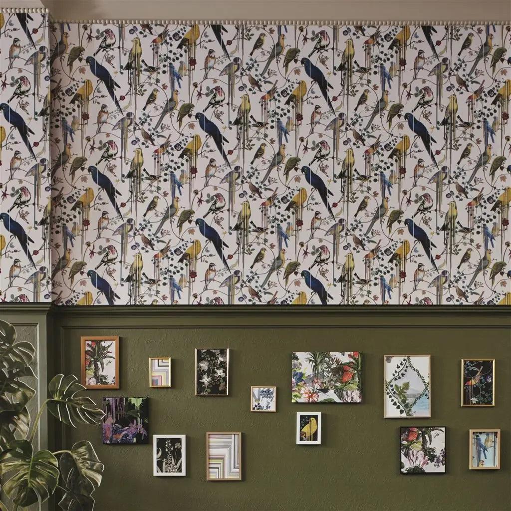 Tapeta BIRDS SINFONIA SOURCE błękitny na ścianę
