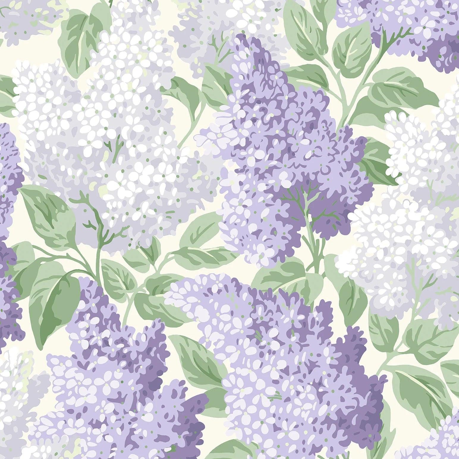 Tapeta z motywem roślinnym kwiatów bzu BOTANICAL BOTANICA - Lilac jasny fiolet – Cole & Son