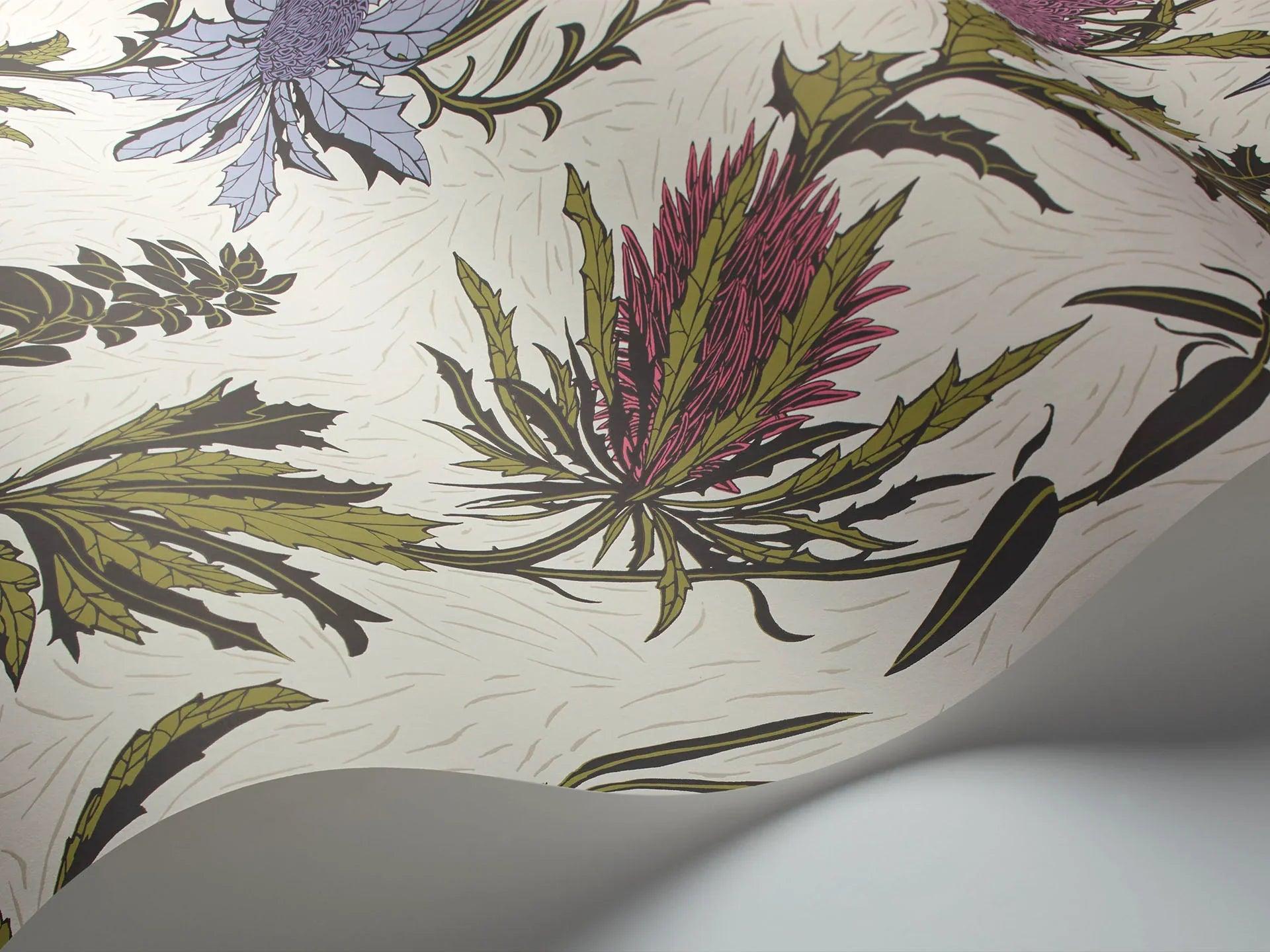 Tapeta BOTANICAL BOTANICA - Thistle fiolet Cole & Son Eye on Design