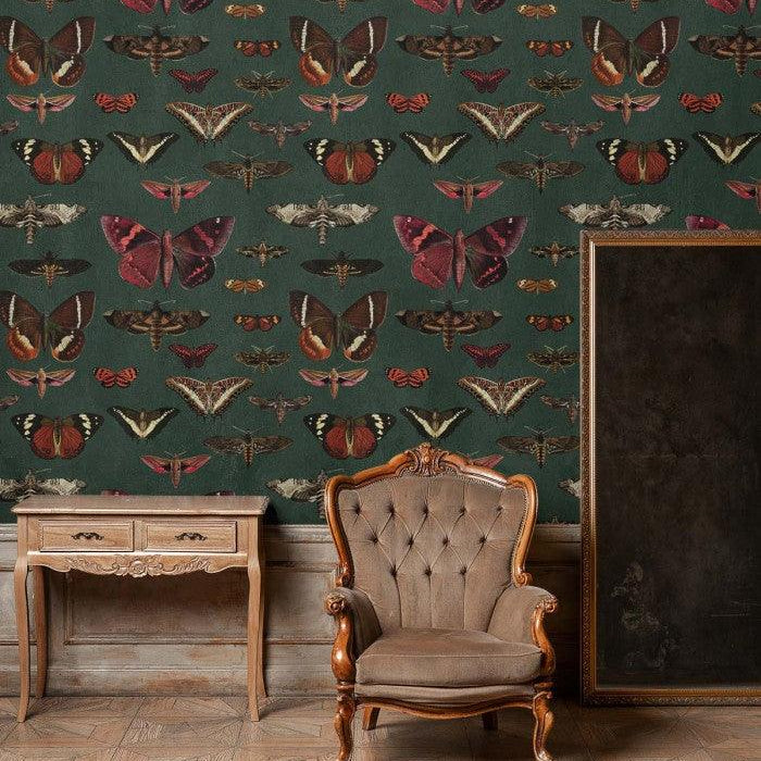 Tapeta BUTTERFLIES VERT Wallcolors Eye on Design
