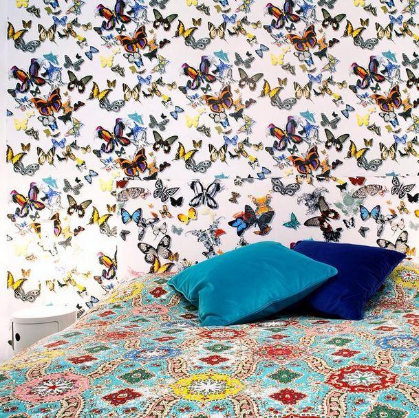 Tapeta BUTTERFLY PARADE - PLATINE beżowy Christian Lacroix Eye on Design