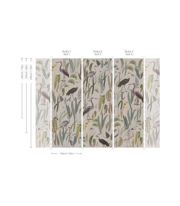 Tapeta Calm Heron Beige Wallcolors Eye on Design