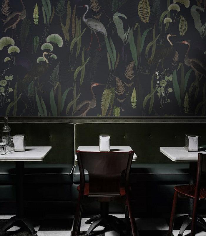 Tapeta Calm Heron Navy Wallcolors Eye on Design