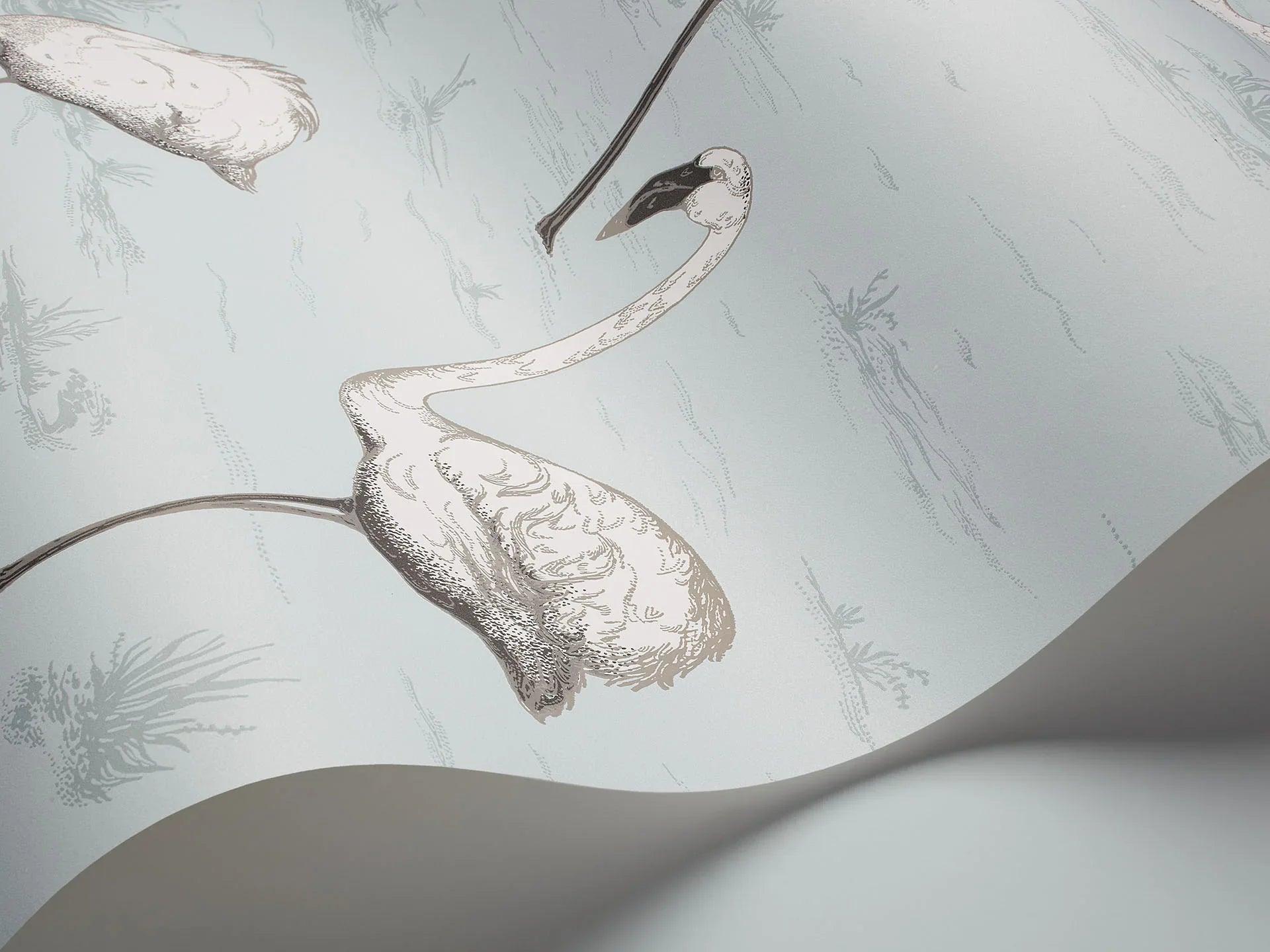 Tapeta CONTEMPORARY COLLECTION - Flamingos niebieski Cole & Son Eye on Design