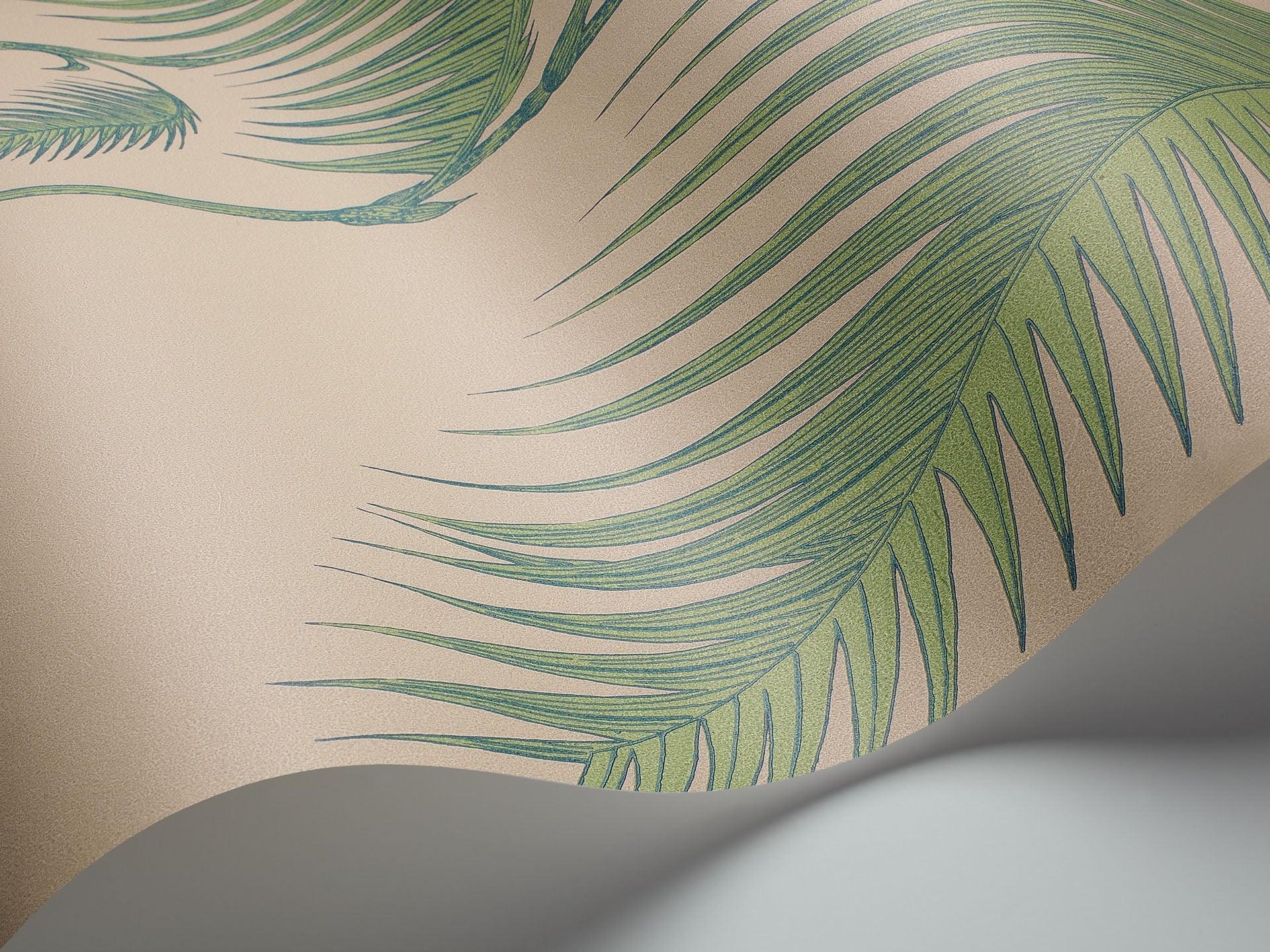 Tapeta CONTEMPORARY COLLECTION - Palm Leaves zielony na beżu Cole & Son Eye on Design