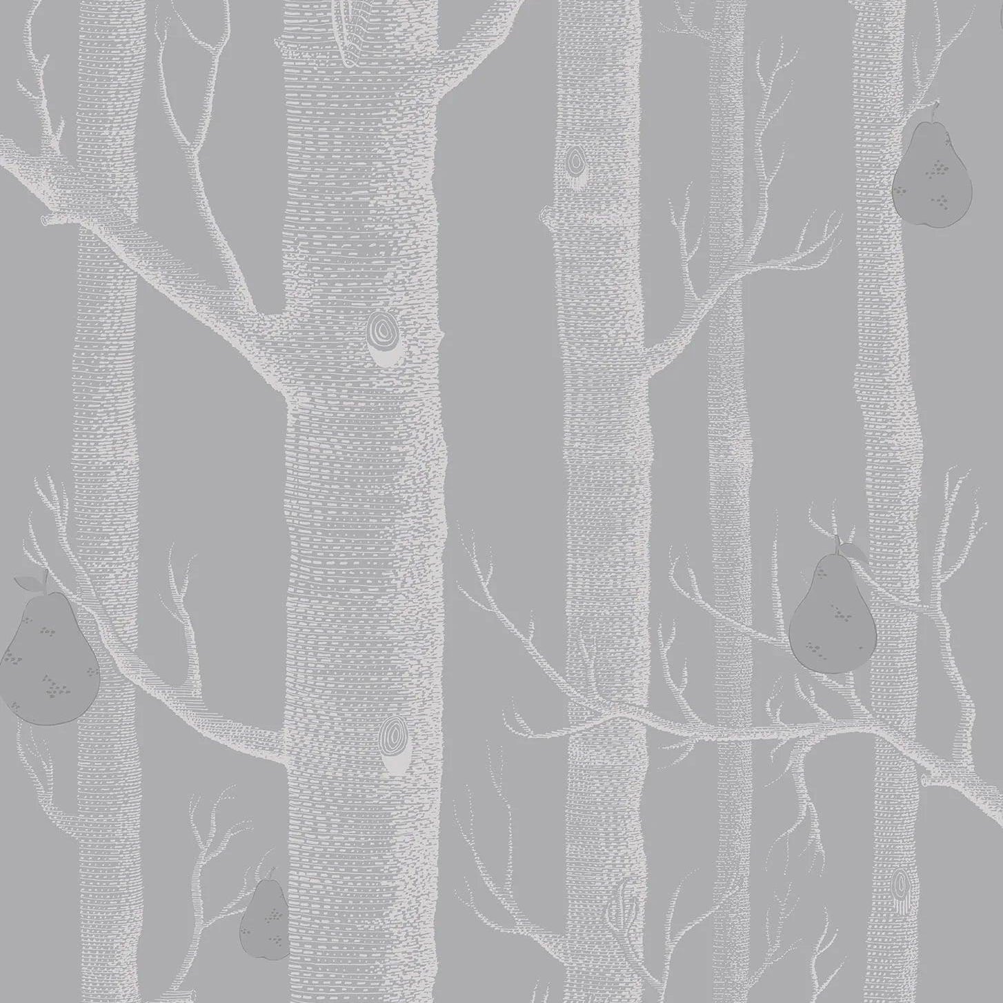 Tapeta CONTEMPORARY COLLECTION - Woods & Pears biel na szarym Cole & Son Default Title Eye on Design