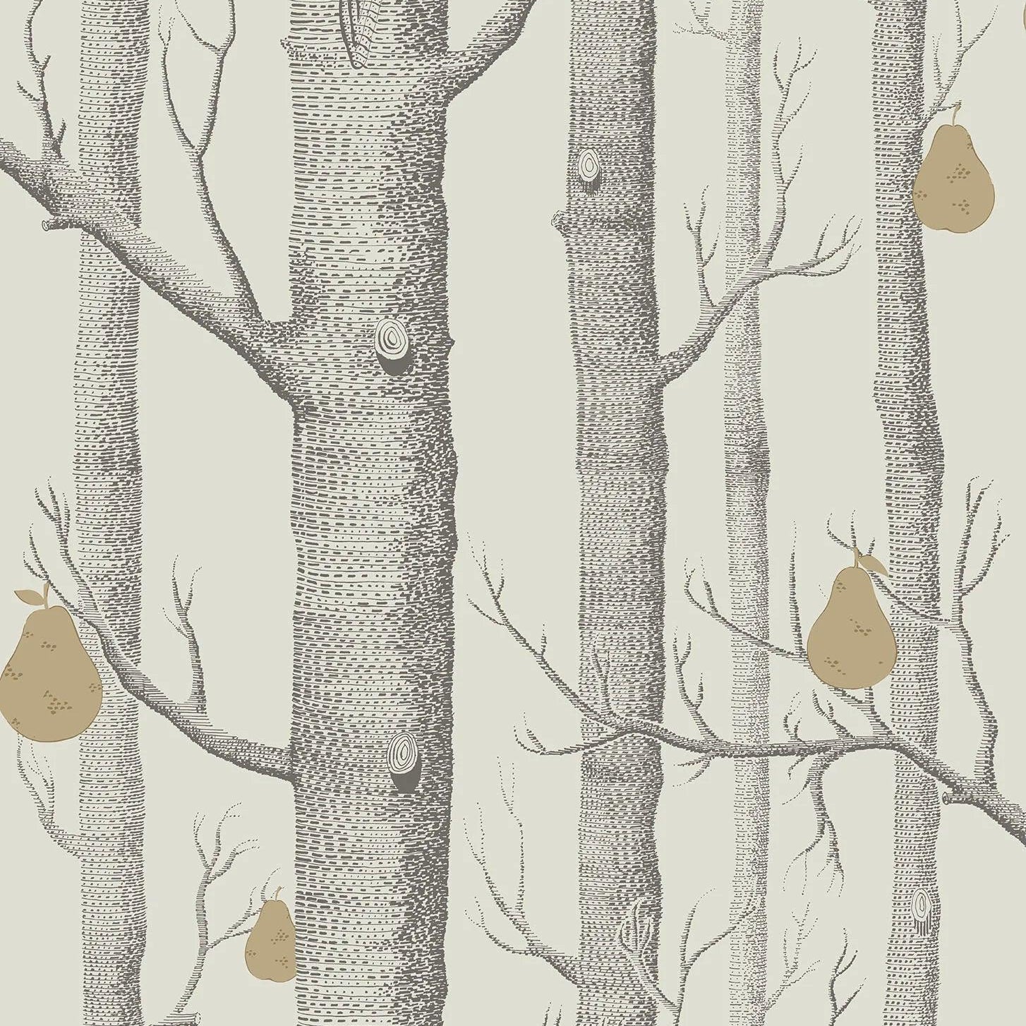Tapeta CONTEMPORARY COLLECTION - Woods & Pears złoty na kremie Cole & Son Default Title Eye on Design