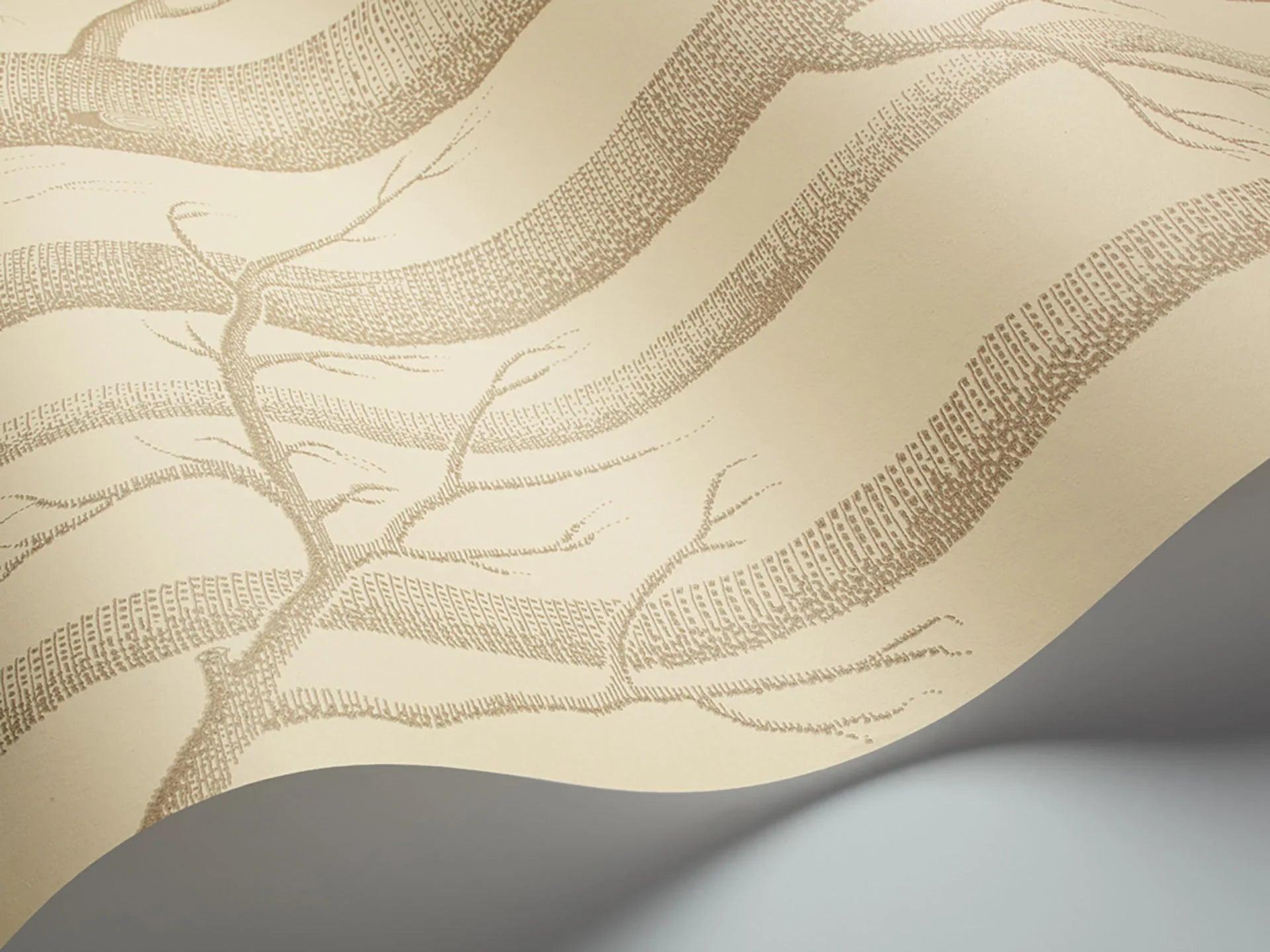 Tapeta z motywem roślinnym drzew i lasu CONTEMPORARY COLLECTION - Woods żółty na ścianę
