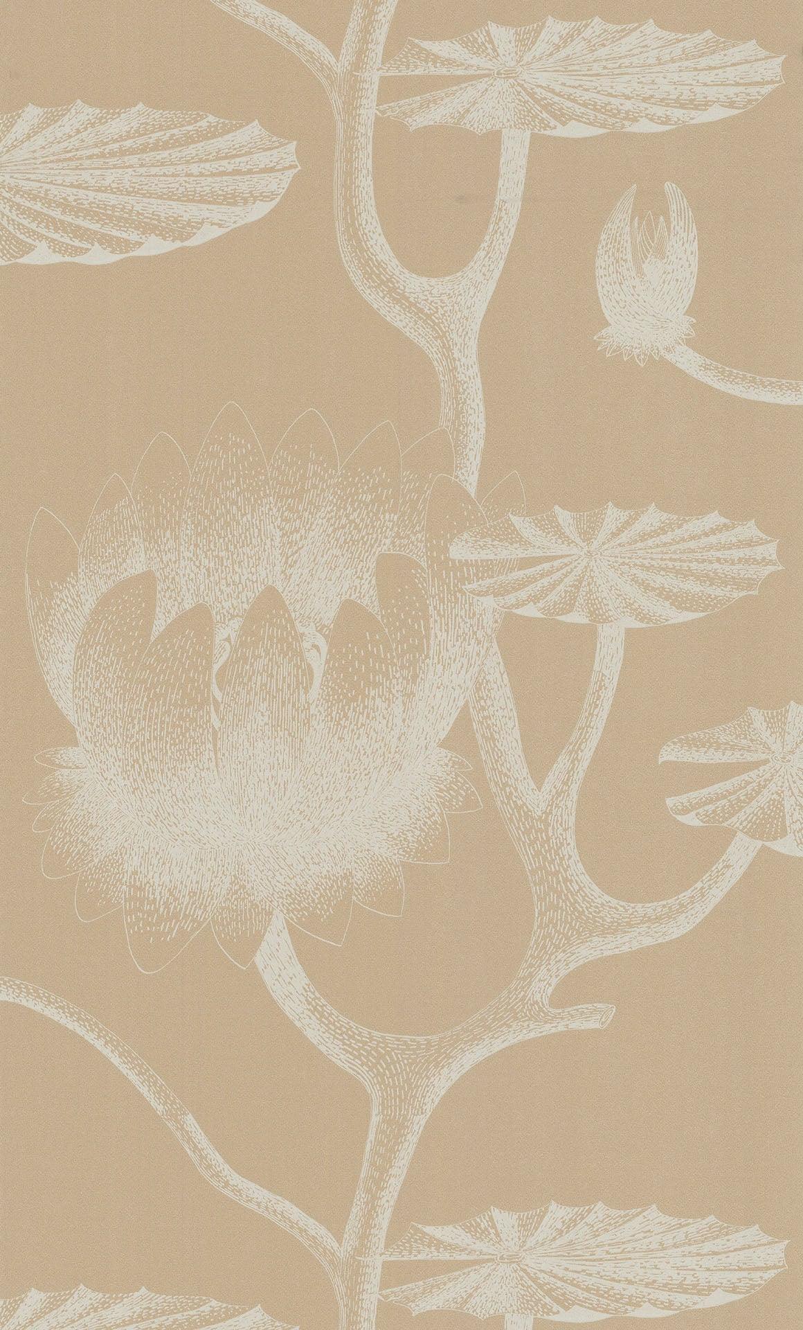 Tapeta z motywem roślinnym CONTEMPORARY RESTYLED - Lily piaskowy, marka Cole & Son