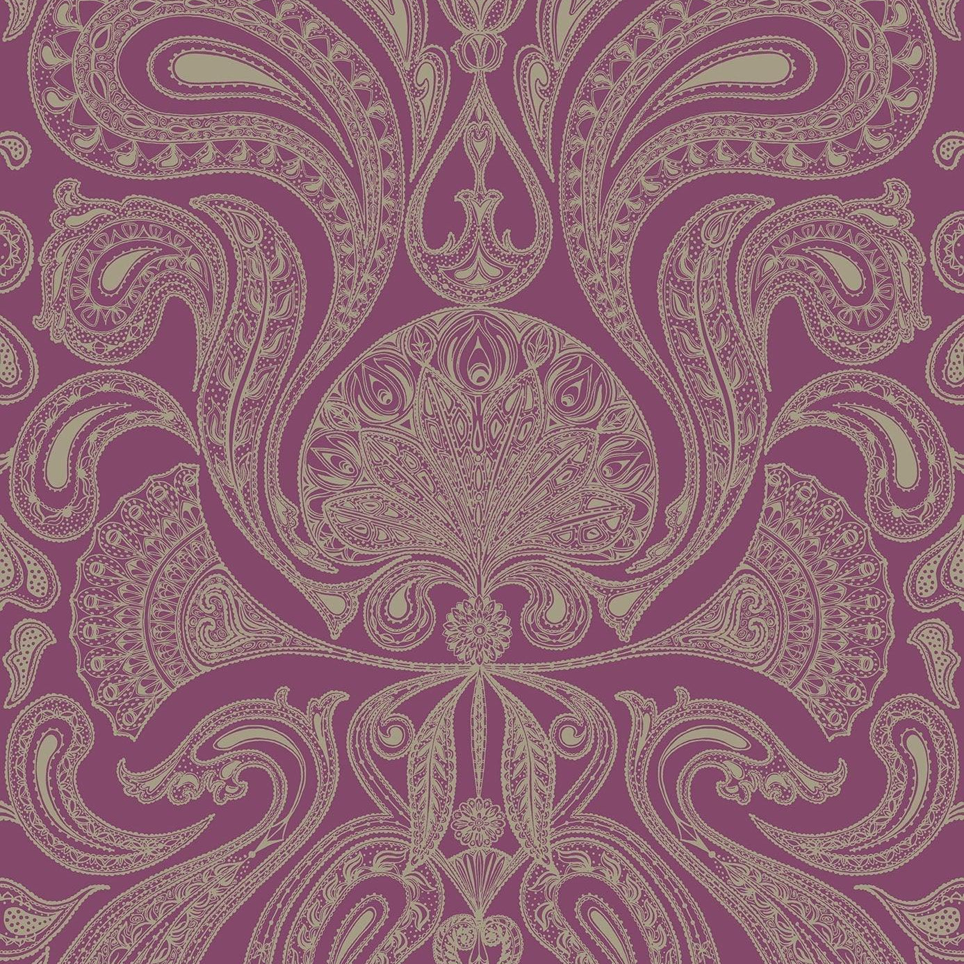 Tapeta z ornamentami CONTEMPORARY RESTYLED - Malabar fioletowy – Cole & Son