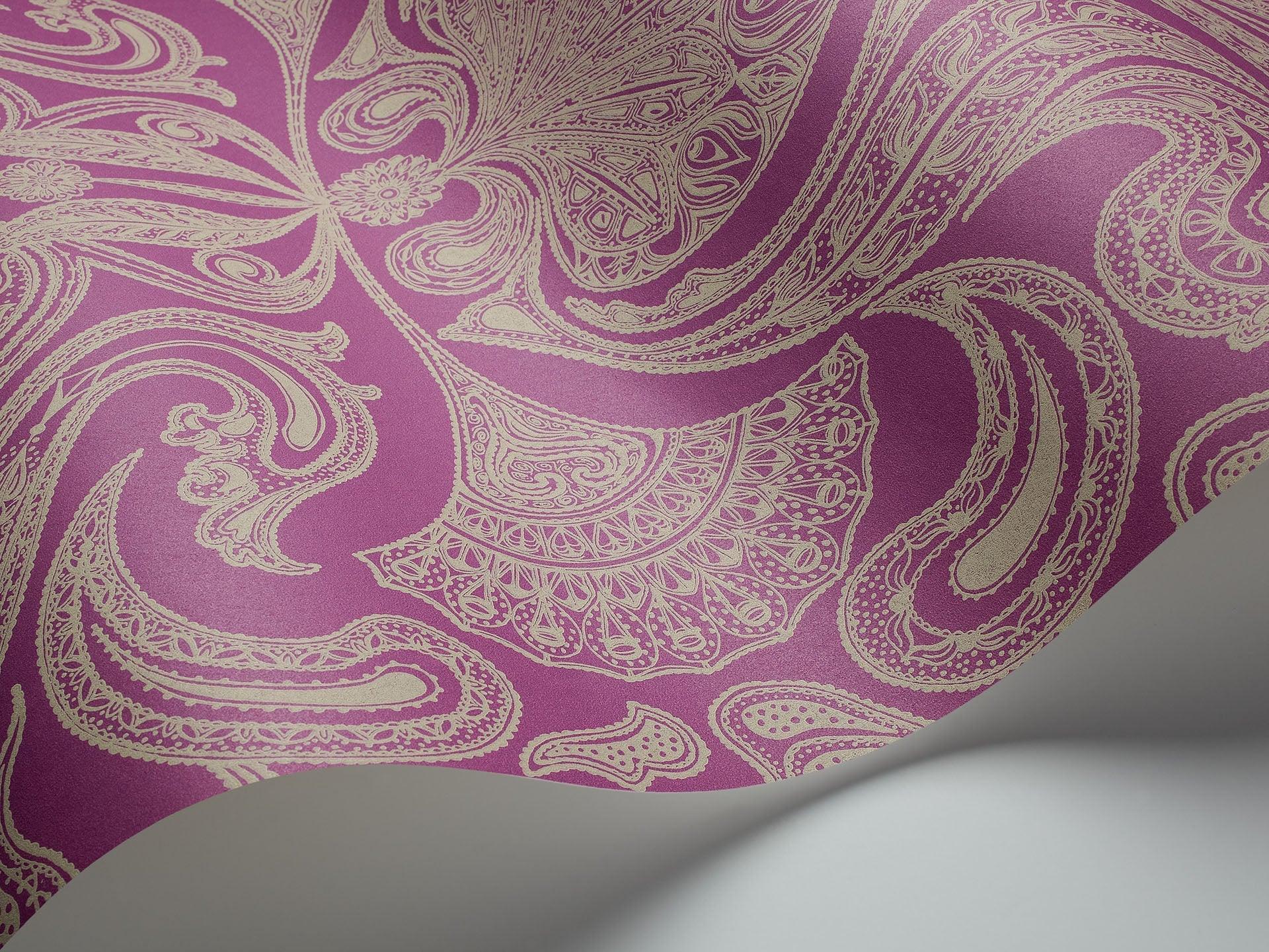 Tapeta z ornamentami CONTEMPORARY RESTYLED - Malabar fioletowy na ścianę