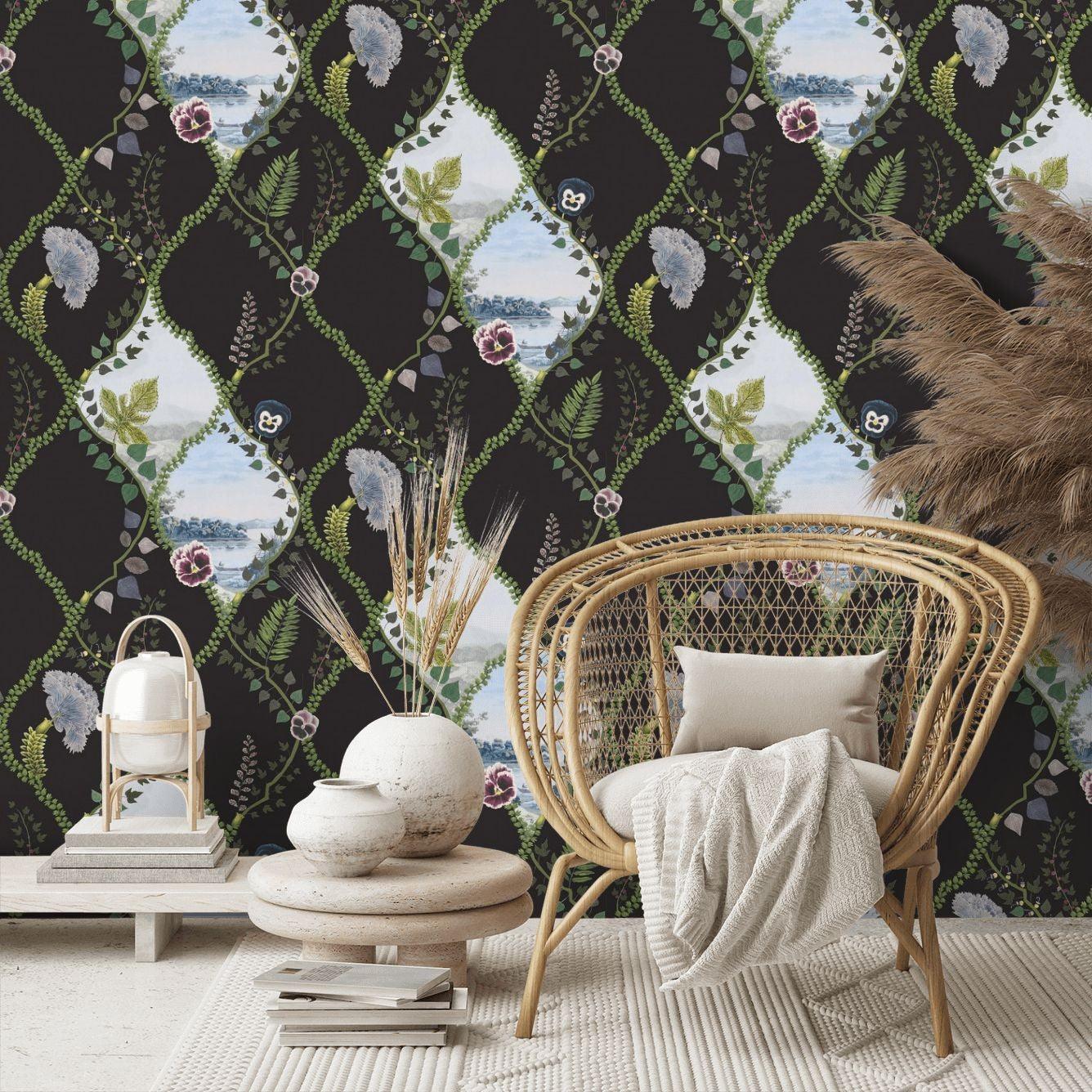 Tapeta COUP DE VENT CREPUSCULE czarny Christian Lacroix Eye on Design