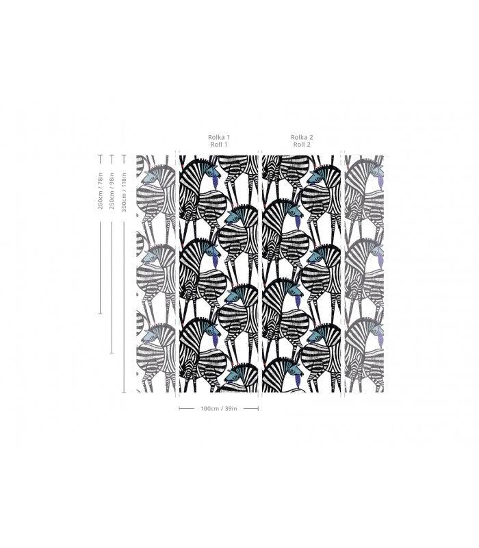 Tapeta Dancing Zebras Wallcolors Eye on Design