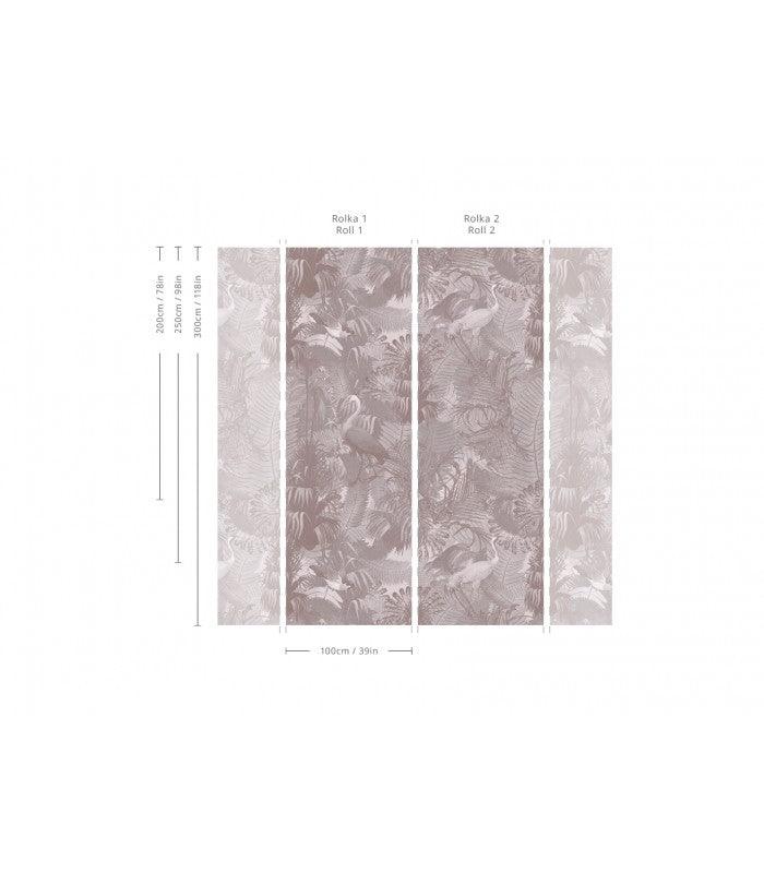 Tapeta Desert Tropics Pink Wallcolors Eye on Design