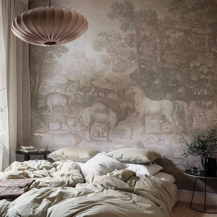 Tapeta Fauna Fresco Beige Wallcolors Eye on Design