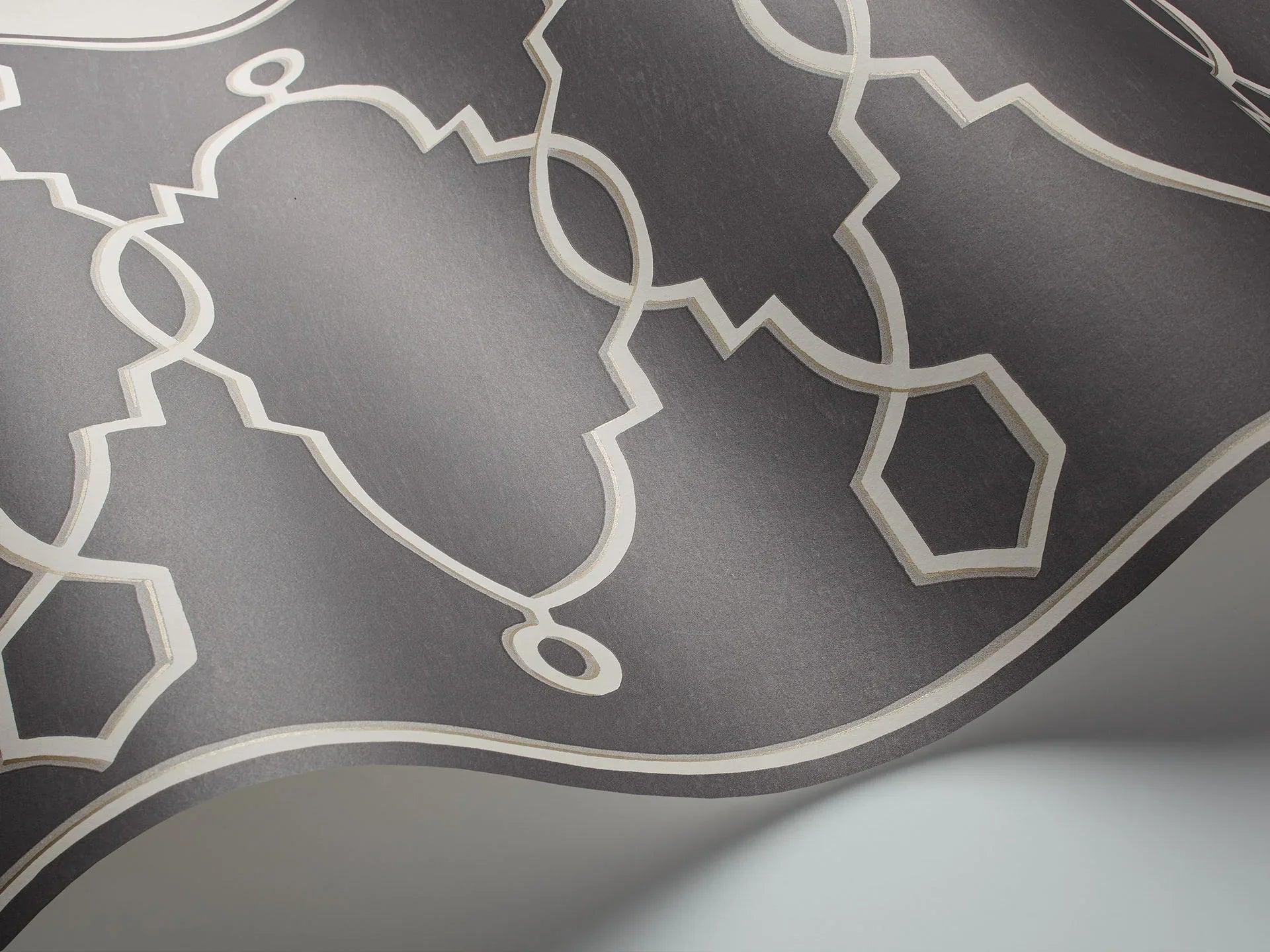 Tapeta FOLIE - Parterre Border ciemny szary Cole & Son Eye on Design