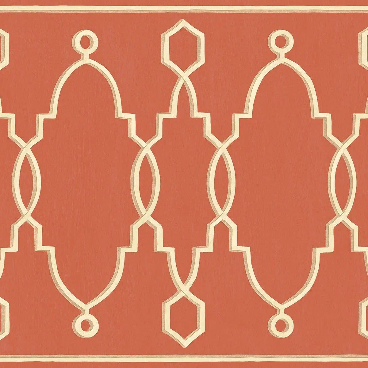 Tapeta border z geometrycznym wzorem FOLIE - Parterre Border czerwony – Cole & Son