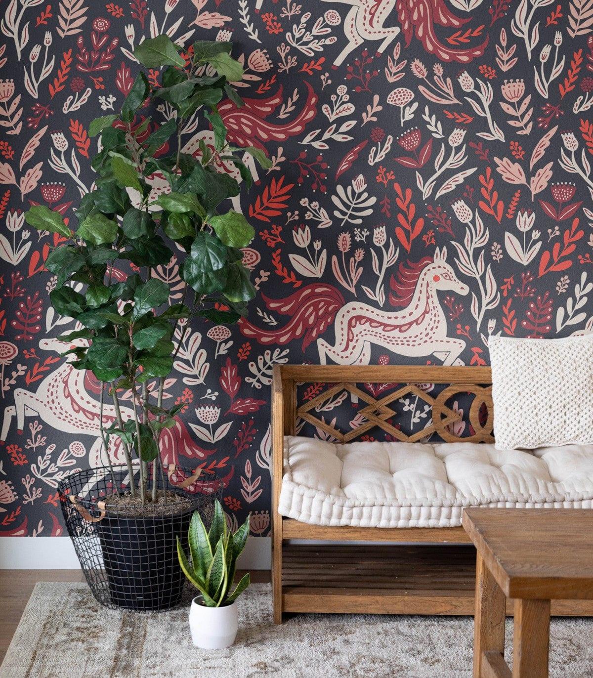 Tapeta FOLK ANIMALS Wallcolors Eye on Design