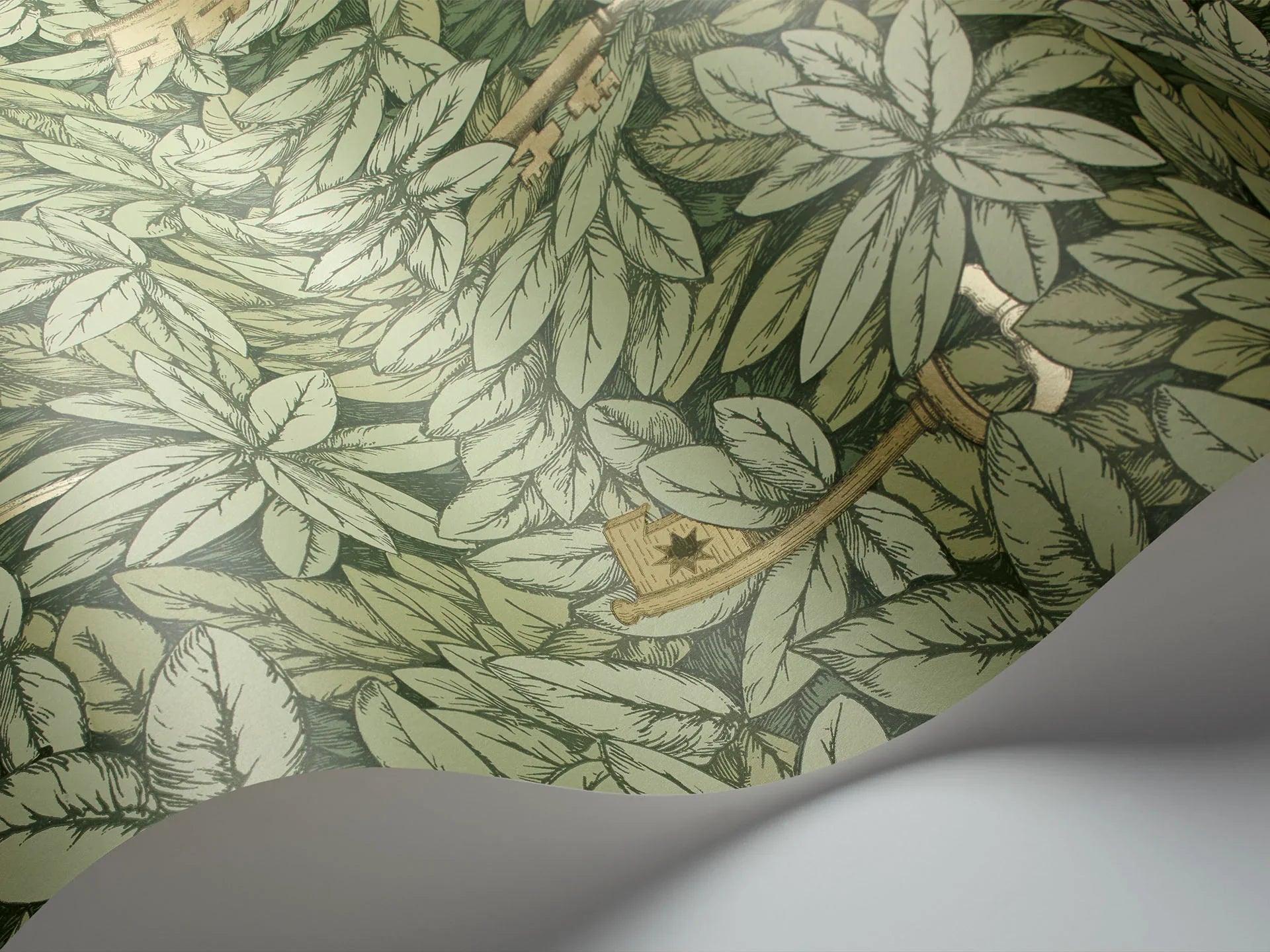 Tapeta FORNASETTI - Chiavi Segrete oliwkowy Cole & Son Eye on Design