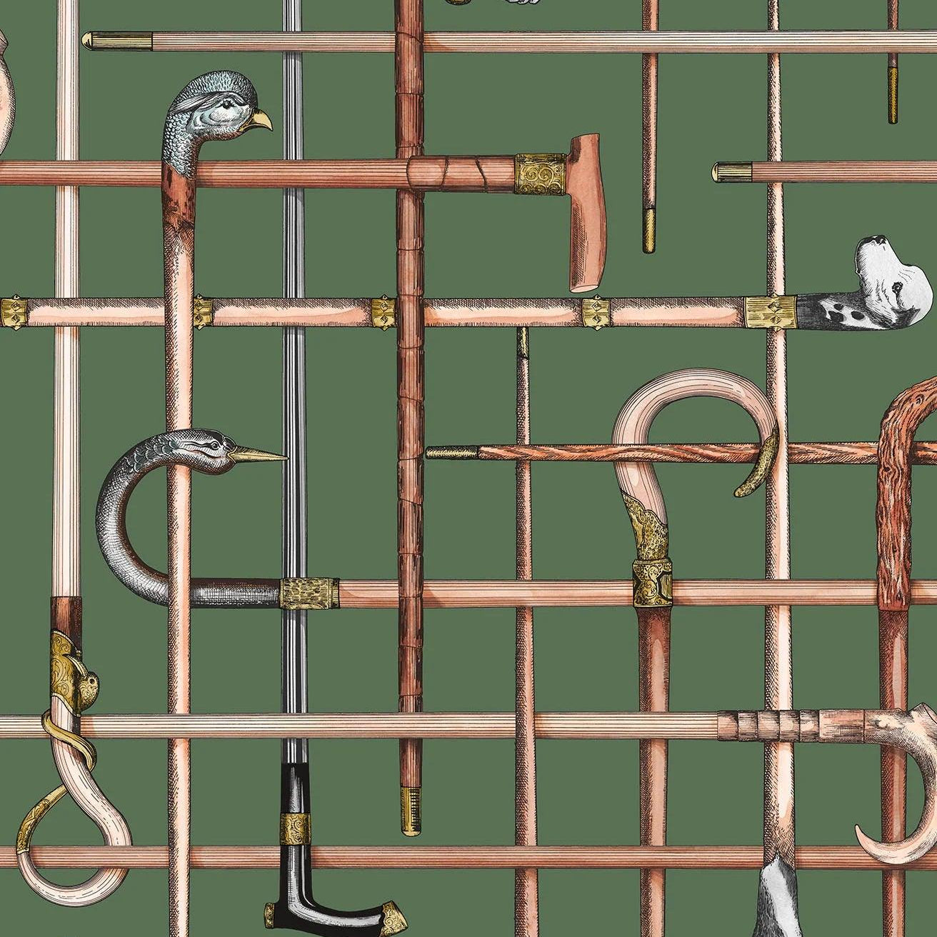 Tapeta FORNASETTI SENZA TEMPO - Bastoni zielony Cole & Son Default Title Eye on Design