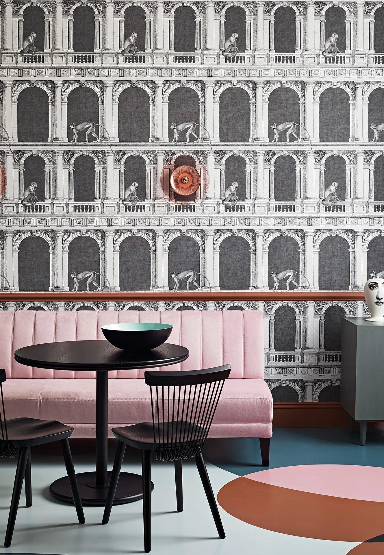 Tapeta FORNASETTI SENZA TEMPO - Procuratie e Scimmie Cole & Son Eye on Design