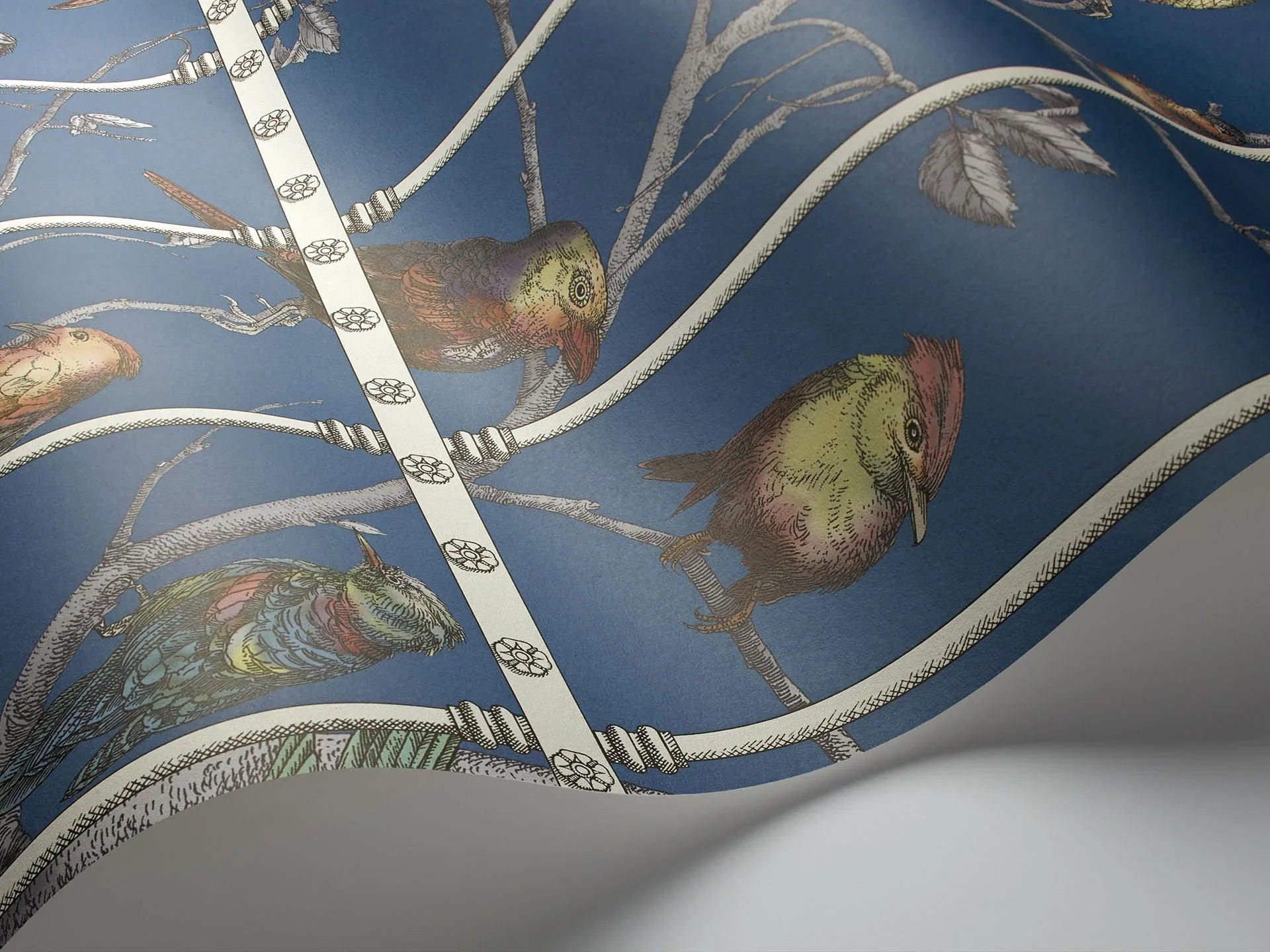 Tapeta FORNASETTI - Uccelli niebieski Cole & Son Eye on Design