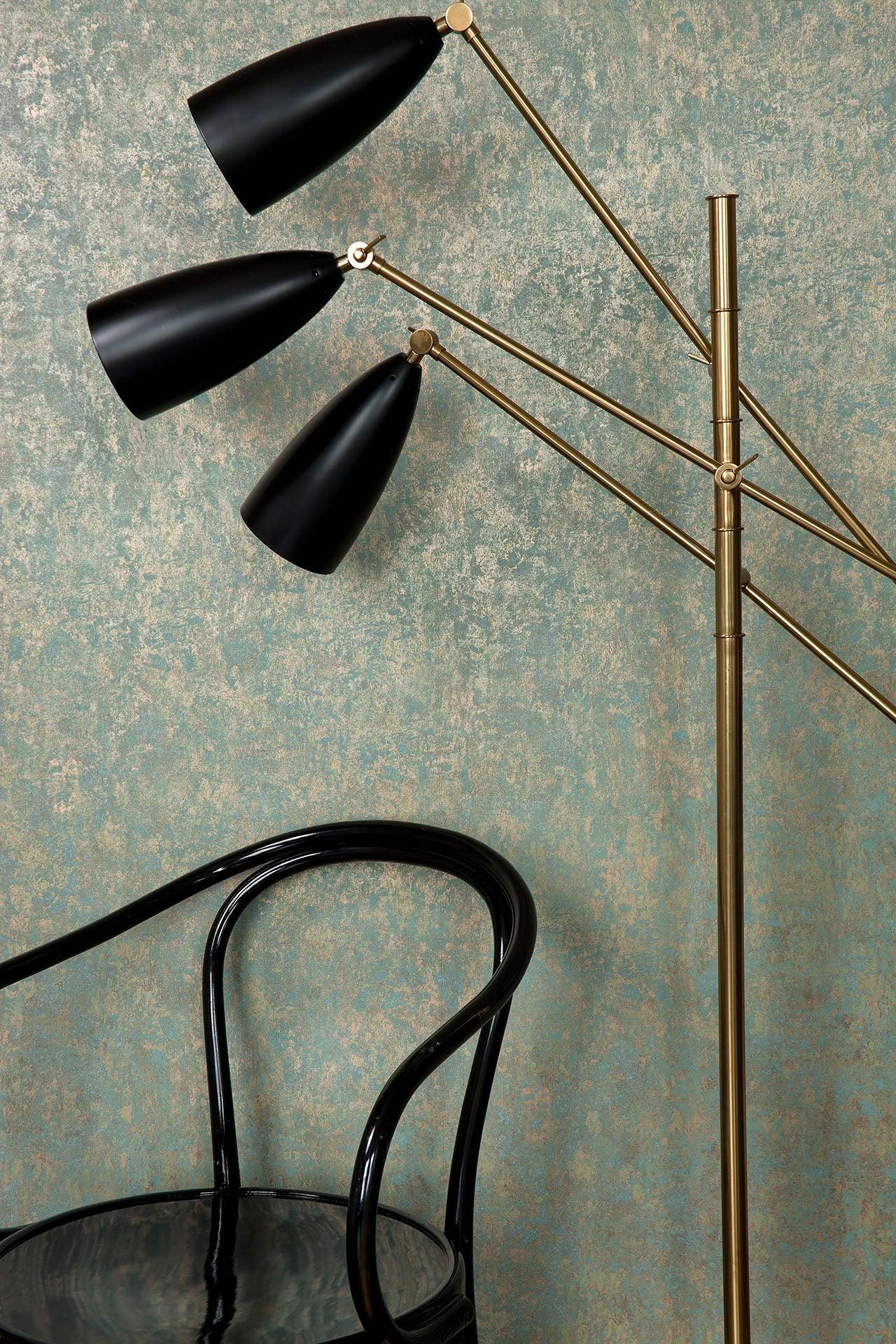 Behang dat roestachtige metalen tinten imiteert FOUNDATION - Salvage alabaster