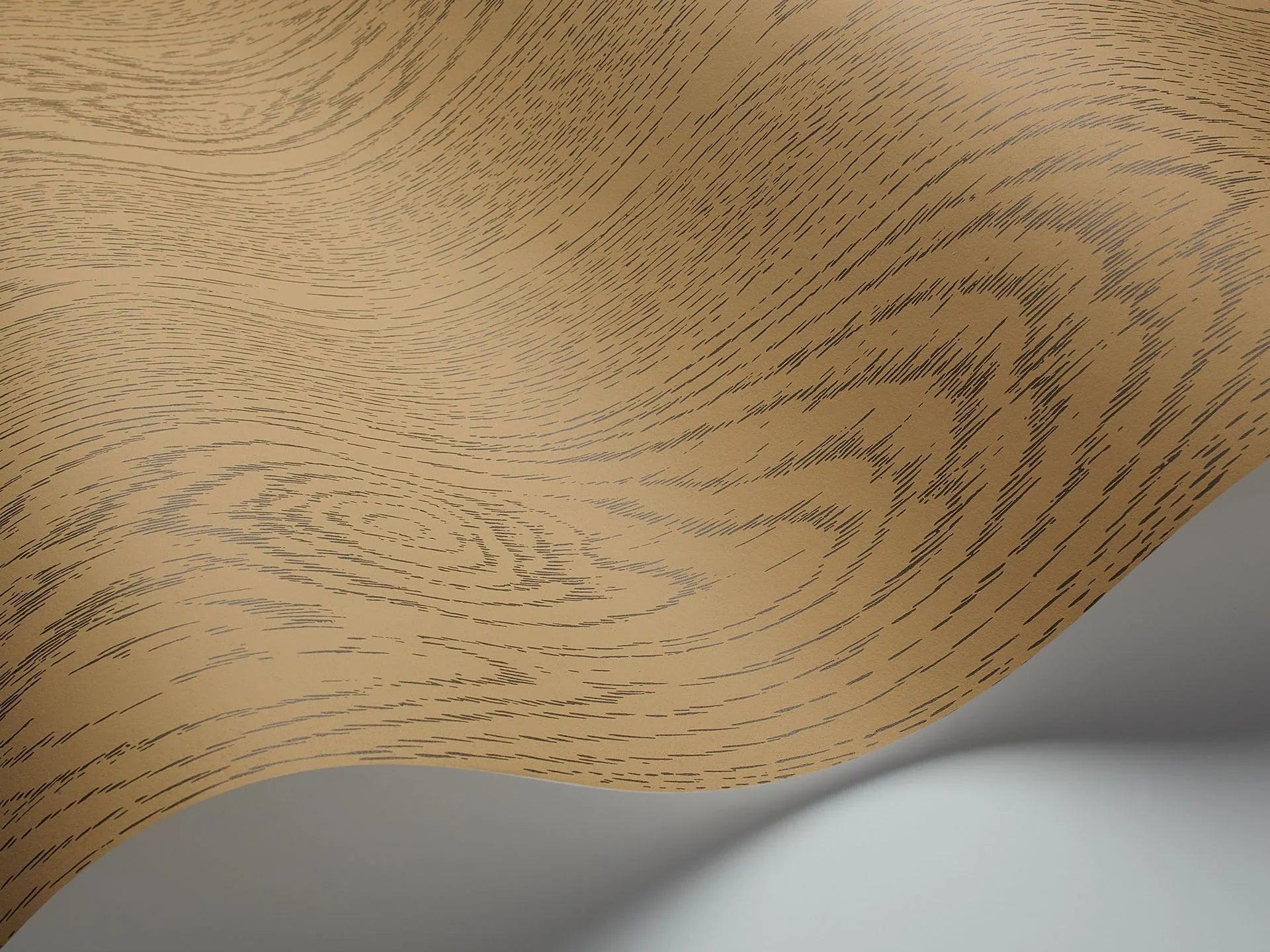 Tapeta imitująca drewniane deski FOUNDATION - Wood Grain żółty na ścianę