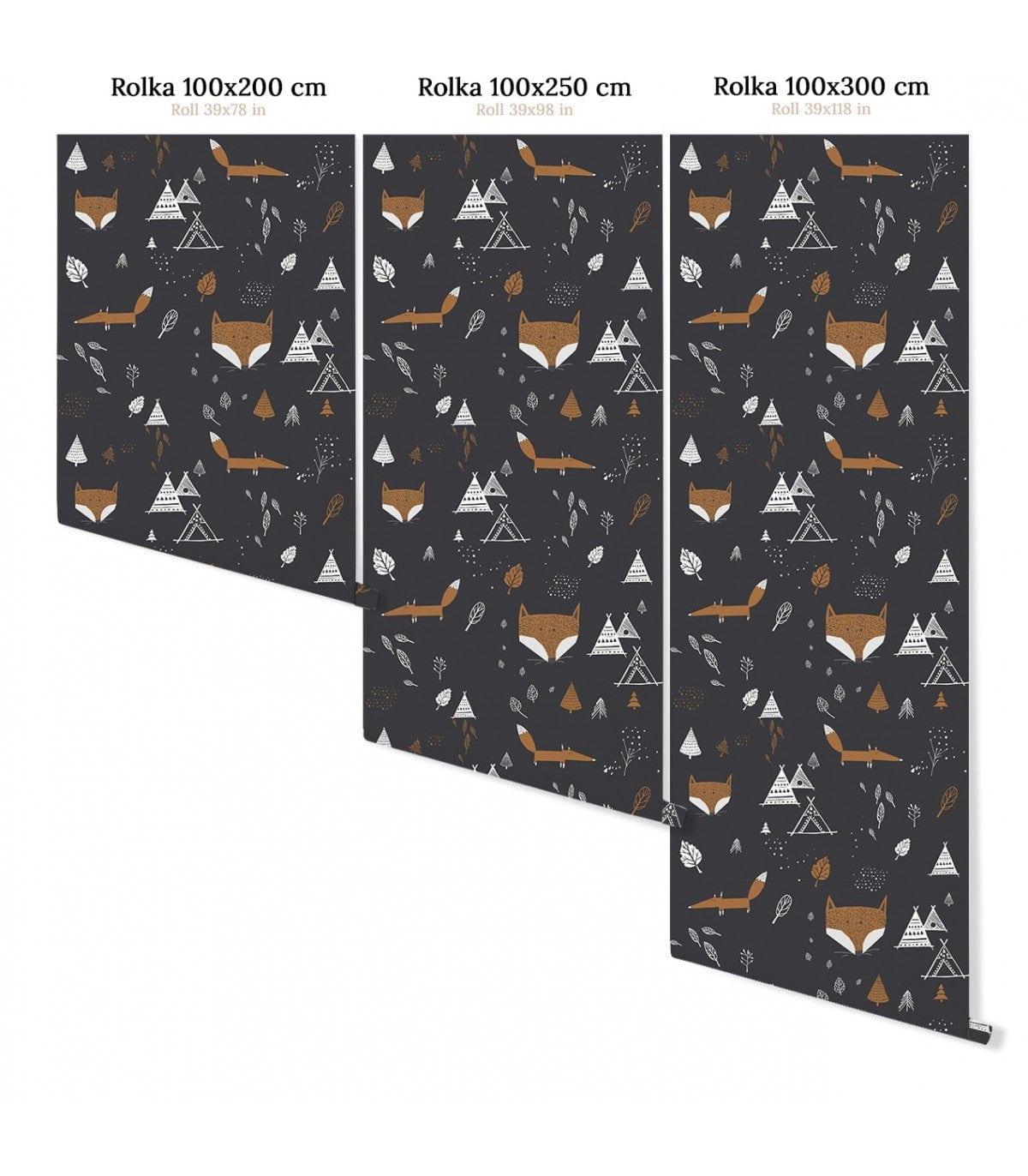 Tapeta FOX ADVENTURE BLACK Wallcolors Eye on Design