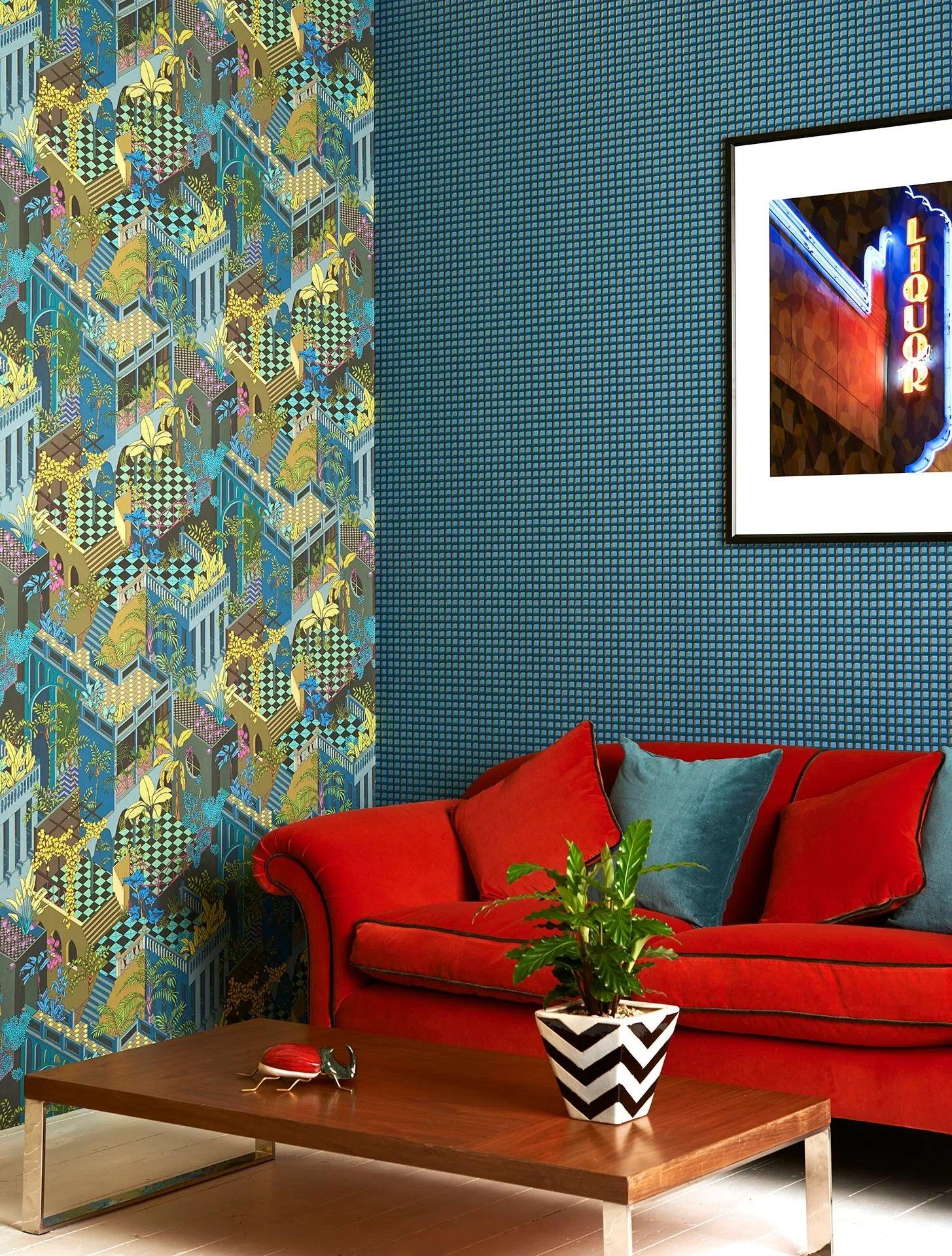 Tapeta GEOMETRIC II - Mosaic niebieski Cole & Son Eye on Design