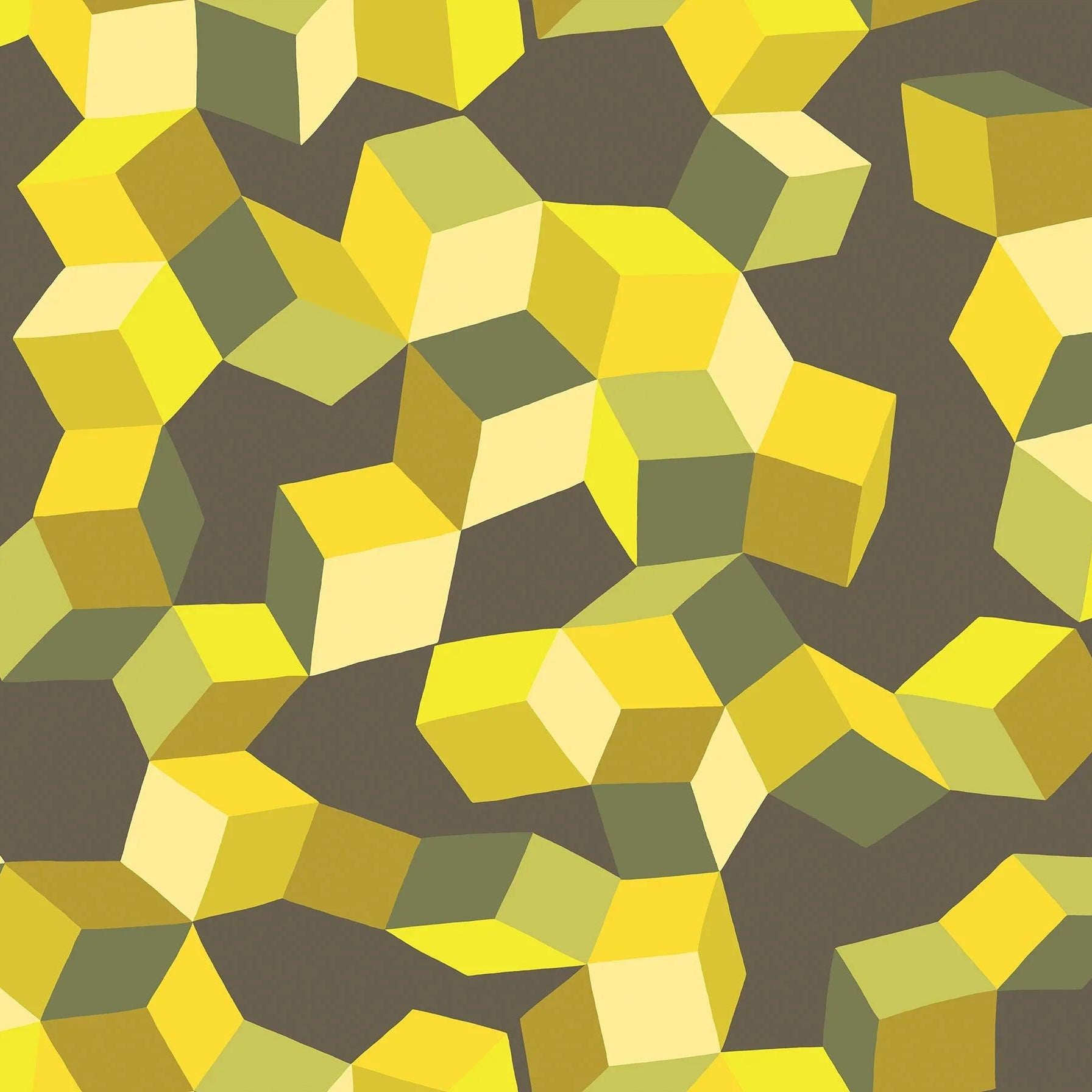 Tapeta GEOMETRIC II - Puzzle cytrynowy Cole & Son Eye on Design