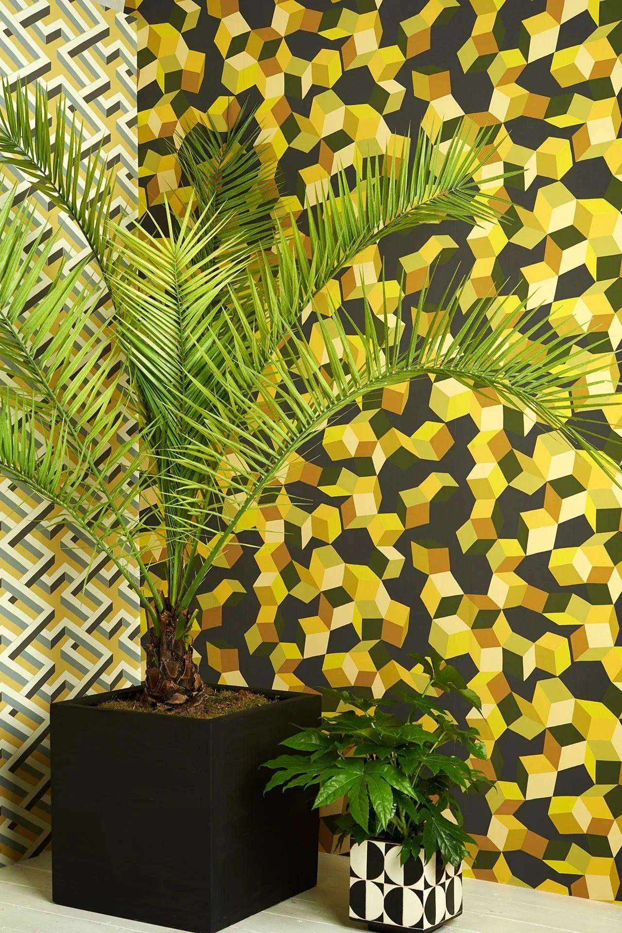 Tapeta GEOMETRIC II - Puzzle cytrynowy Cole & Son Eye on Design