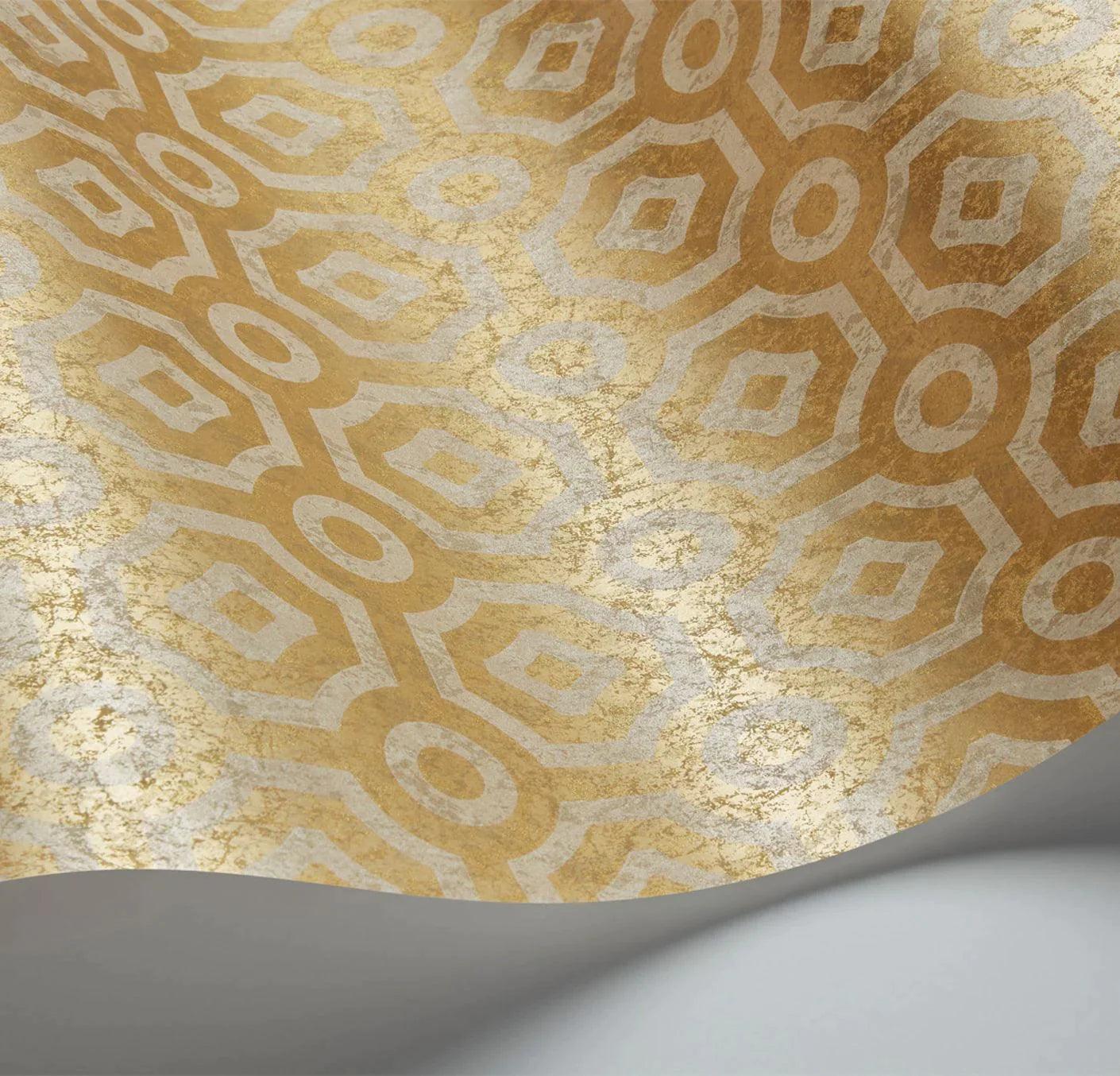 Tapeta HRP GREAT MASTERS - Queen's Quarter metaliczne złoto i srebro Cole & Son Eye on Design