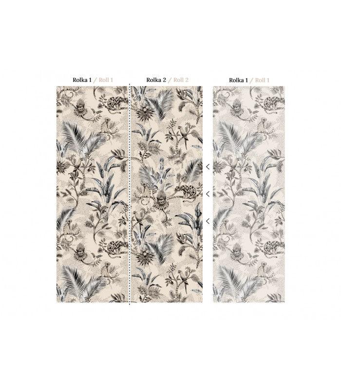 Tapeta JUNGLE TEAM BEIGE Wallcolors Eye on Design
