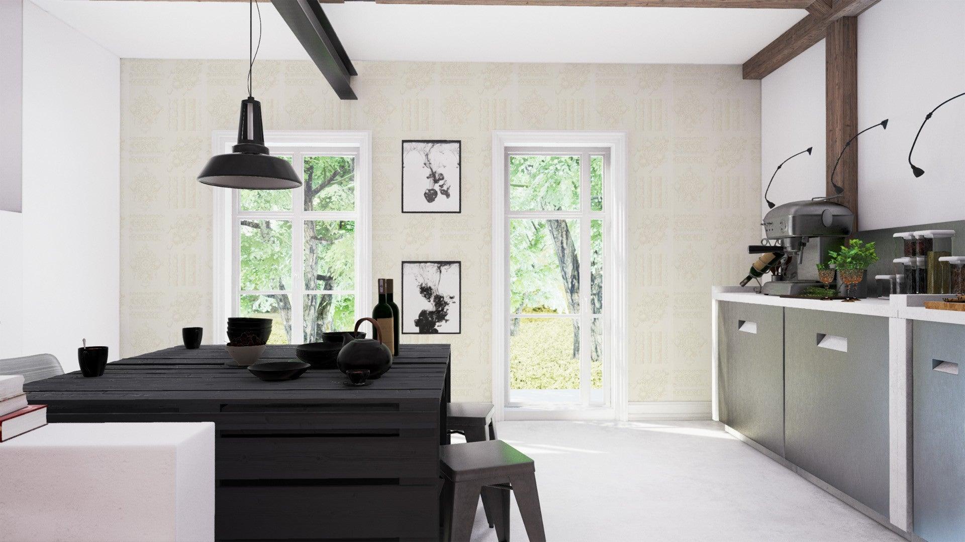 Tapeta LA MAIN AU COLLET - COQUILLAGE kremowy Christian Lacroix Eye on Design