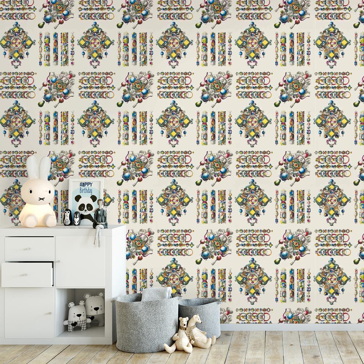 Tapeta LA MAIN AU COLLET - ZINC beżowy Christian Lacroix Eye on Design