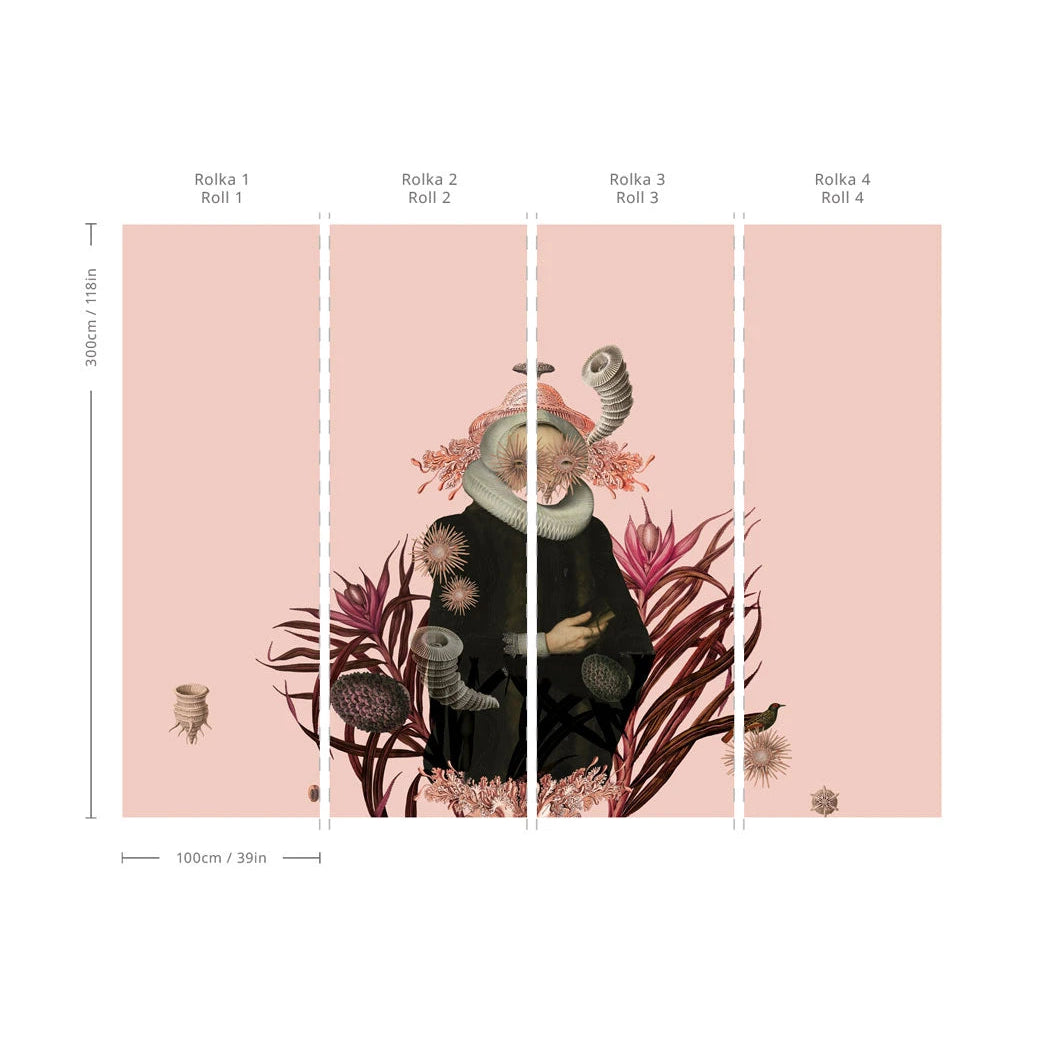 Vliesbehang LADY MEDUSA roze