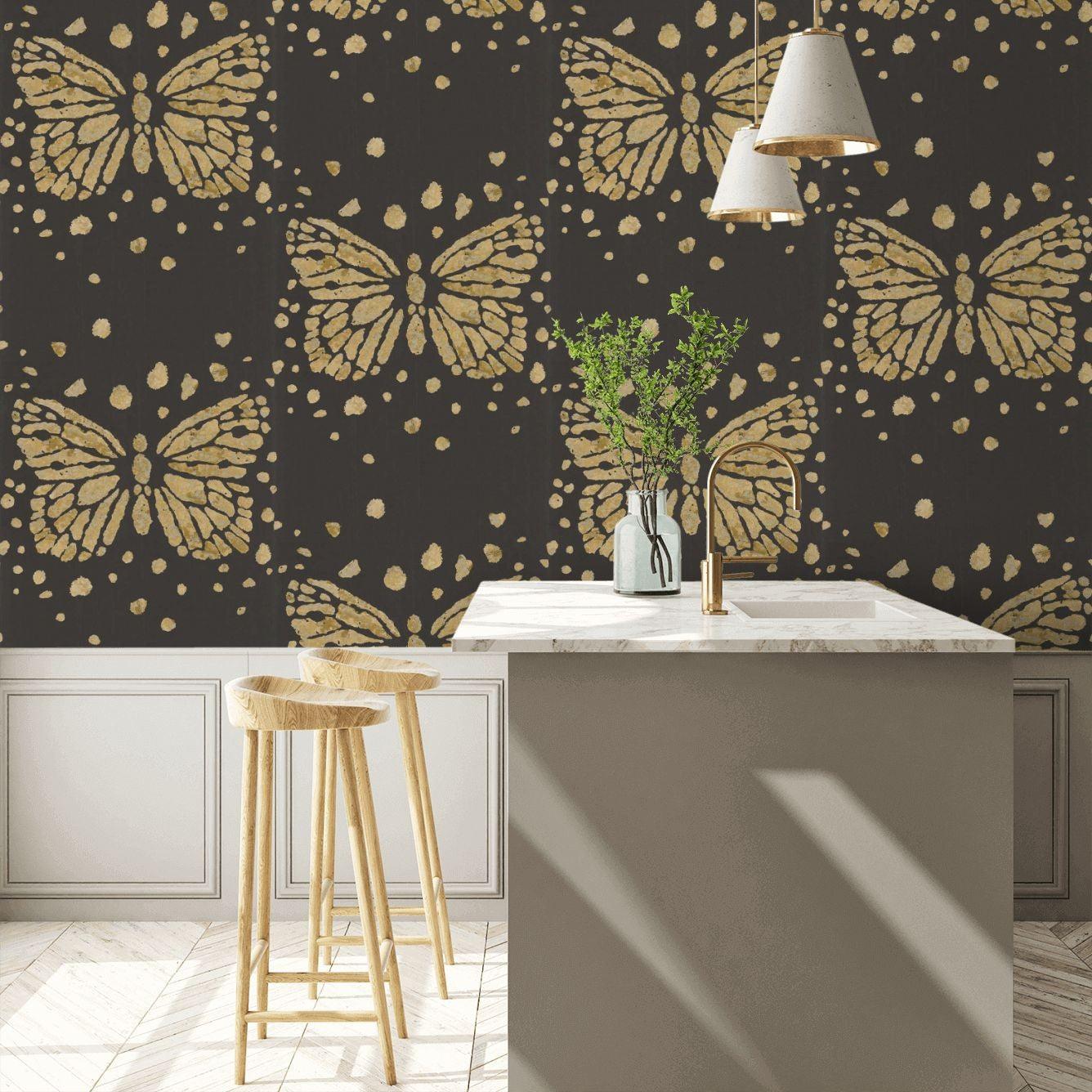 Tapeta LES MESSAGERS DORE czarny Christian Lacroix Eye on Design