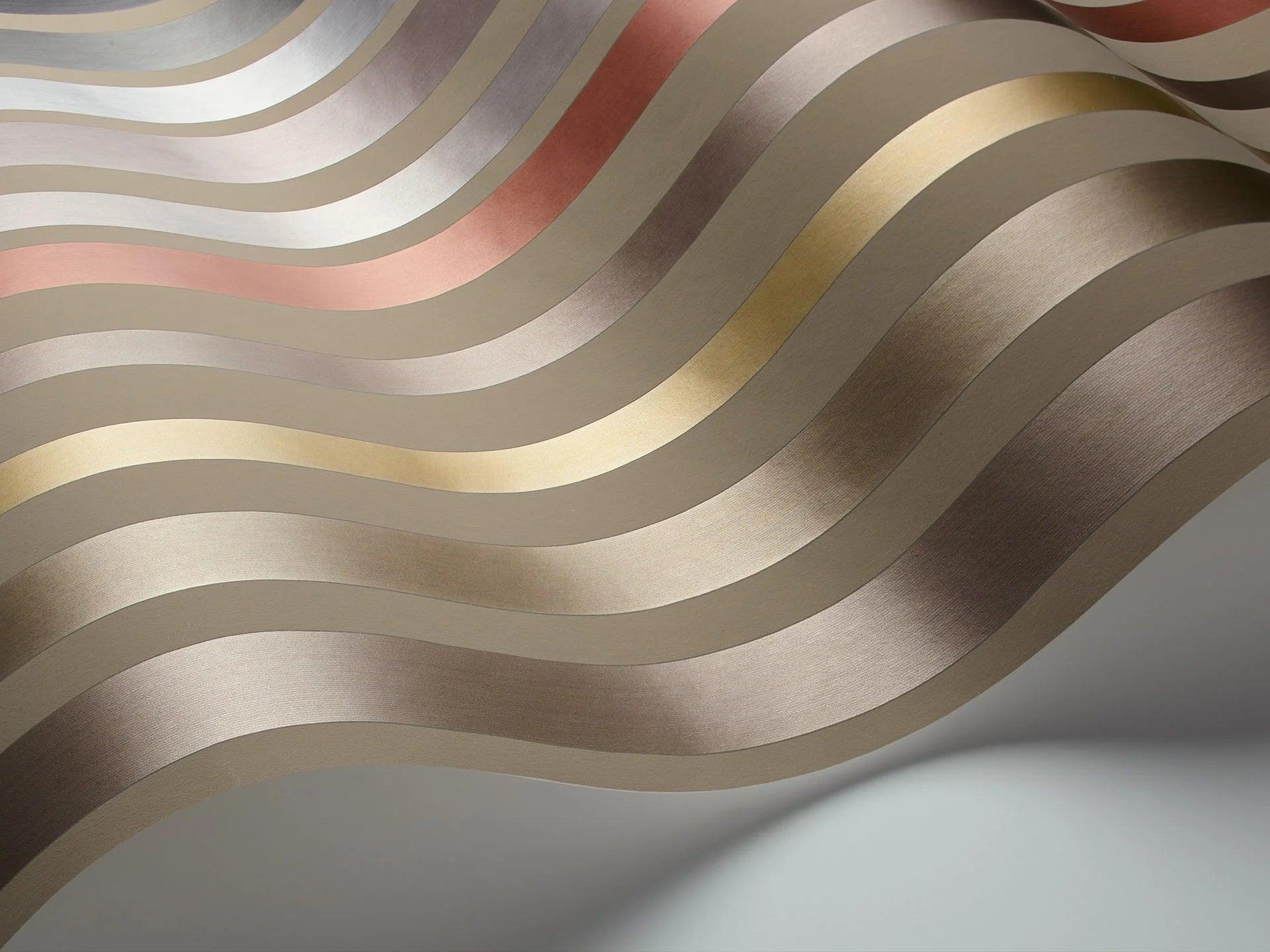 Tapeta MARIINSKY DAMASK - Carousel Stripe beżowy Cole & Son Eye on Design