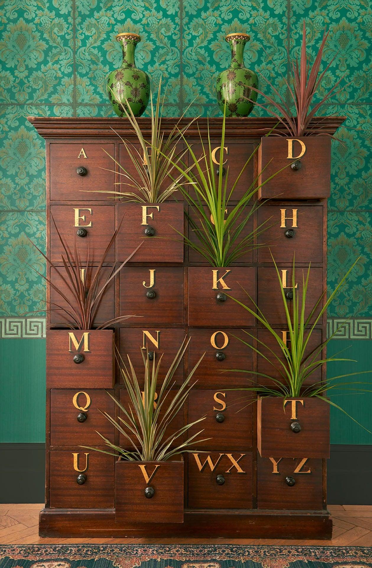 Tapeta MARIINSKY DAMASK - Stravinsky zielony Cole & Son Eye on Design