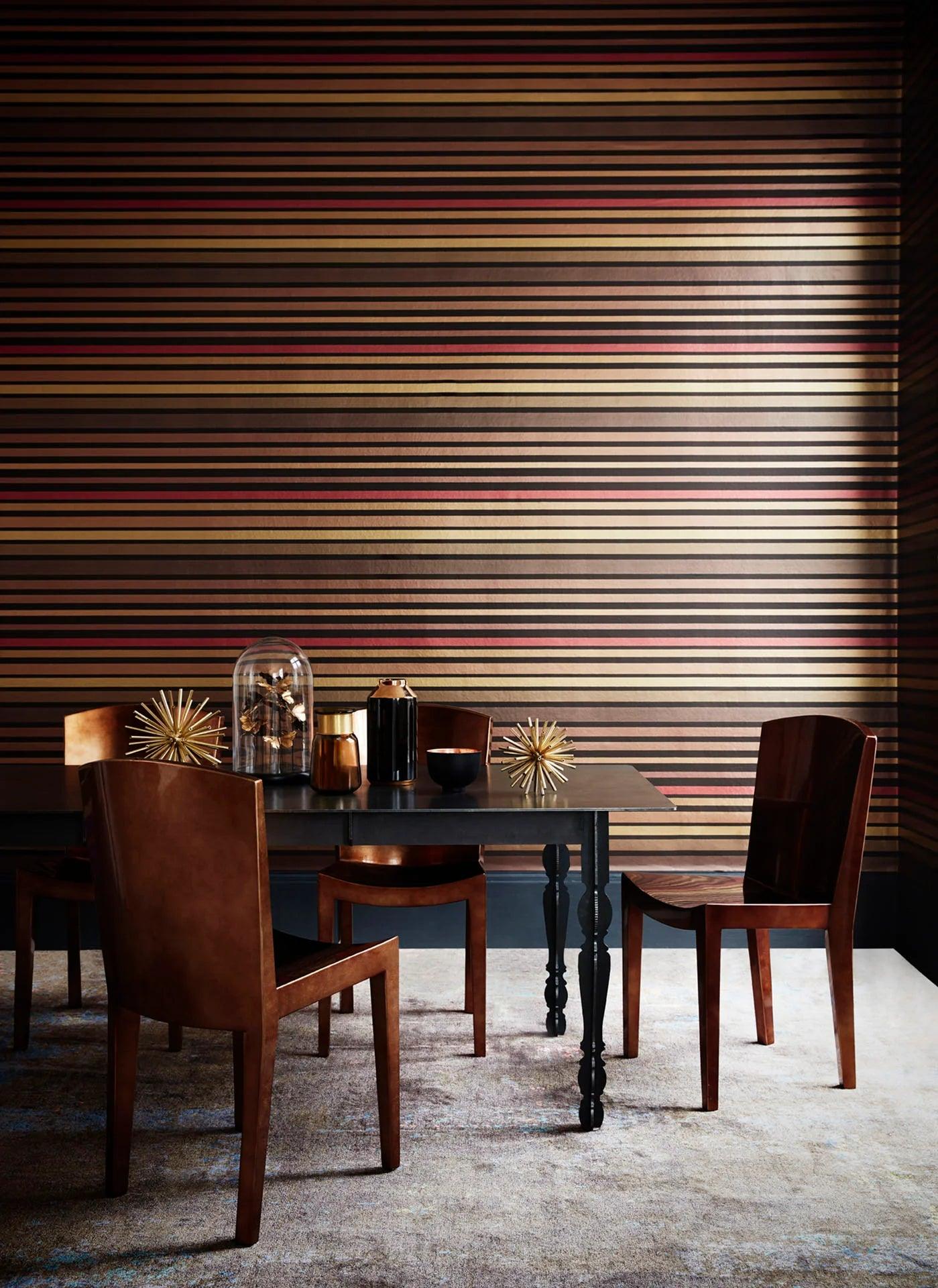 Tapeta MARQUEE STRIPES - Carousel Stripe brązowy Cole & Son Eye on Design