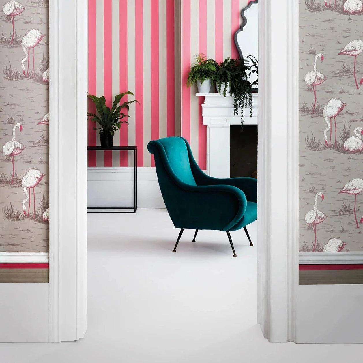 Tapeta MARQUEE STRIPES - Jaspe Border różowy Cole & Son Eye on Design