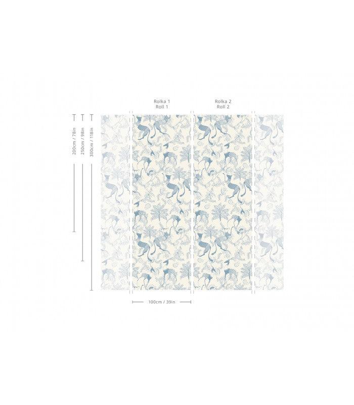 Tapeta Mythical Animals Green Wallcolors Eye on Design