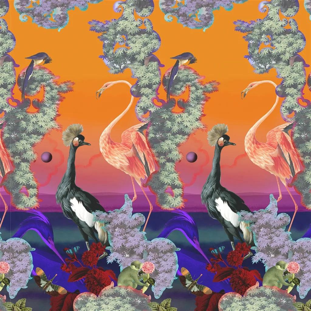 Tapeta NOVAFRICA SUNSET SCENE 1 TANGERINE pomarańczowy Christian Lacroix Eye on Design