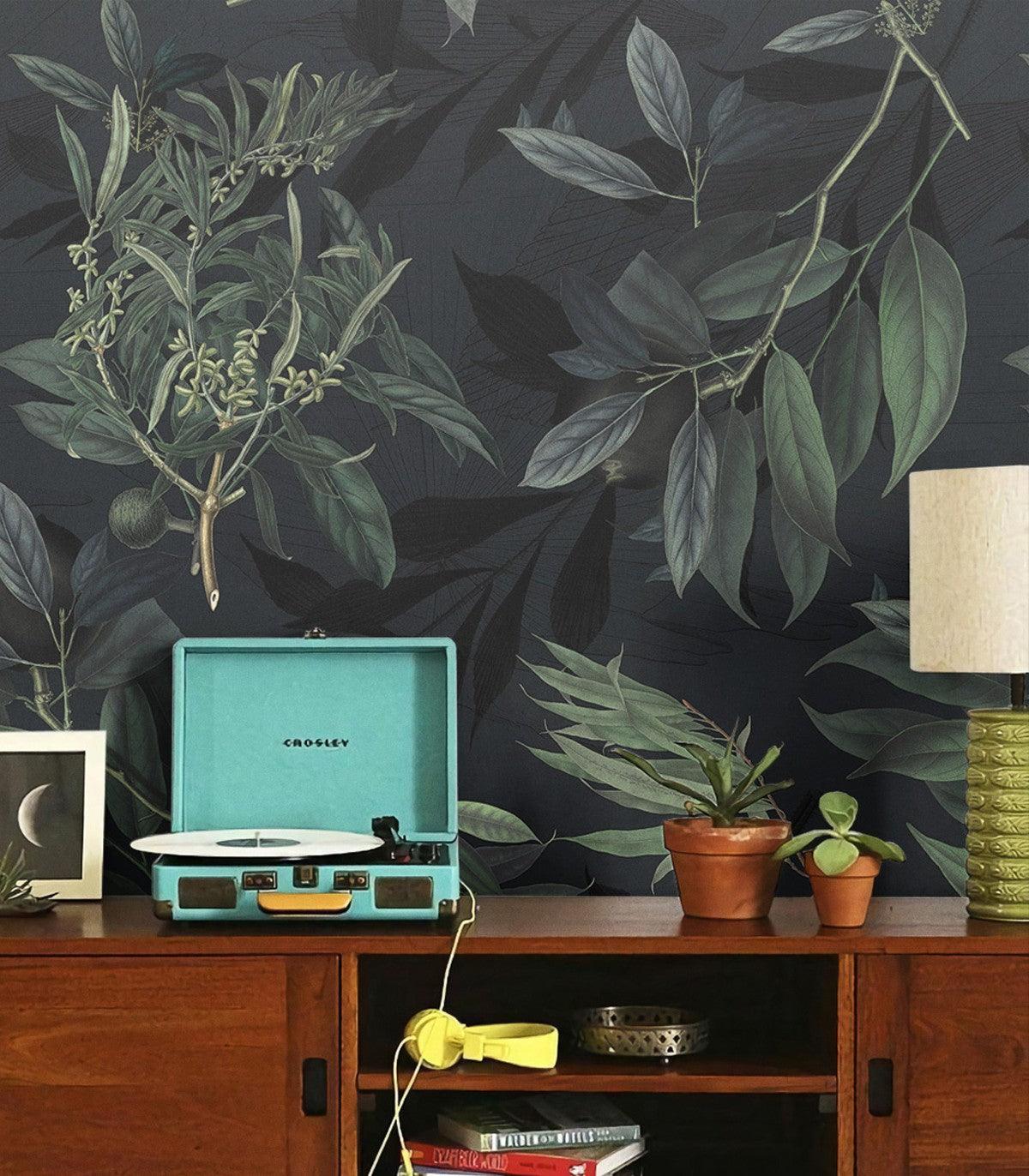 Tapeta OLIVE BRANCH GREEN Wallcolors Eye on Design