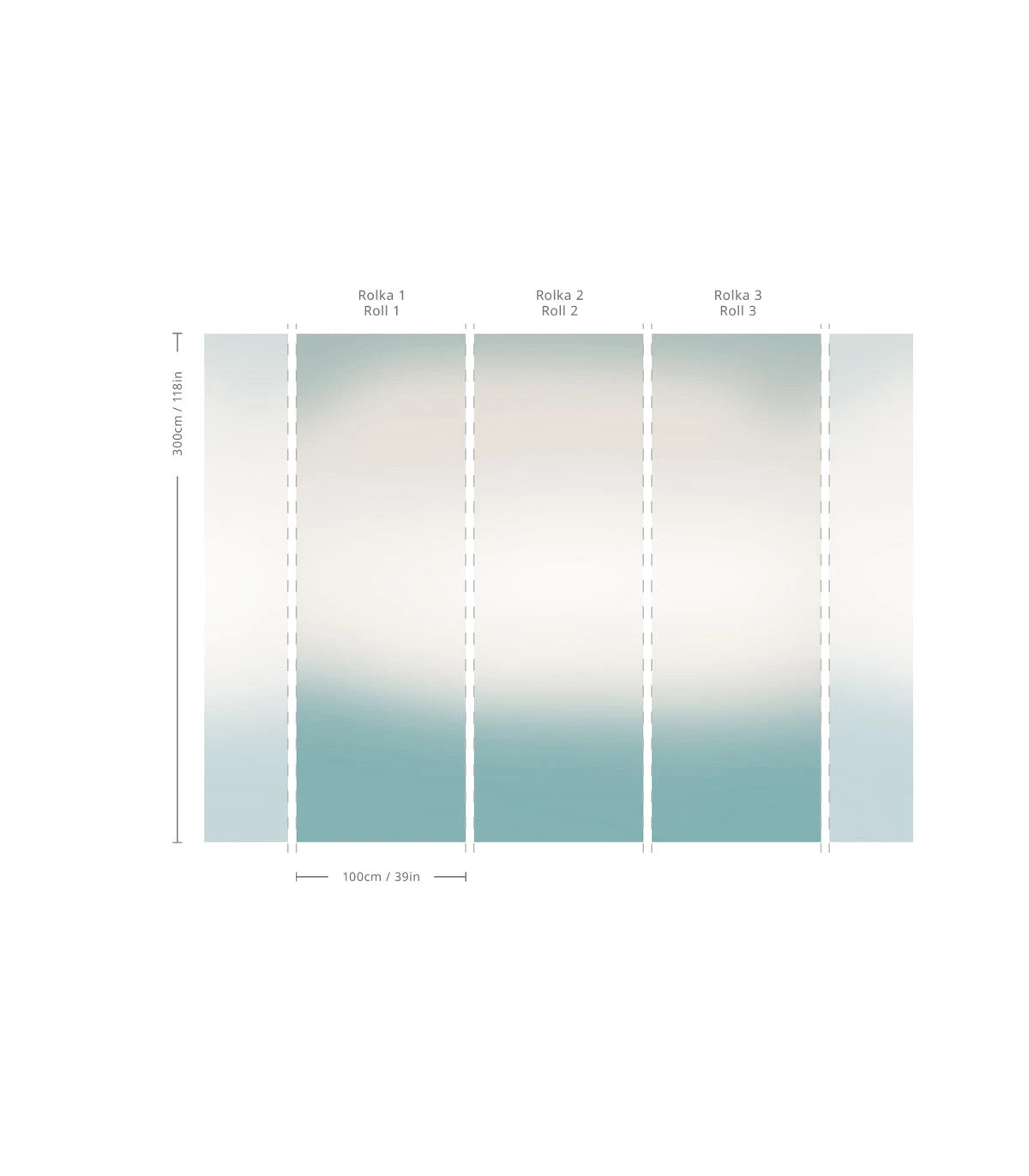 Ombre Sea Gradient Wallpaper Deep Blue with Gray