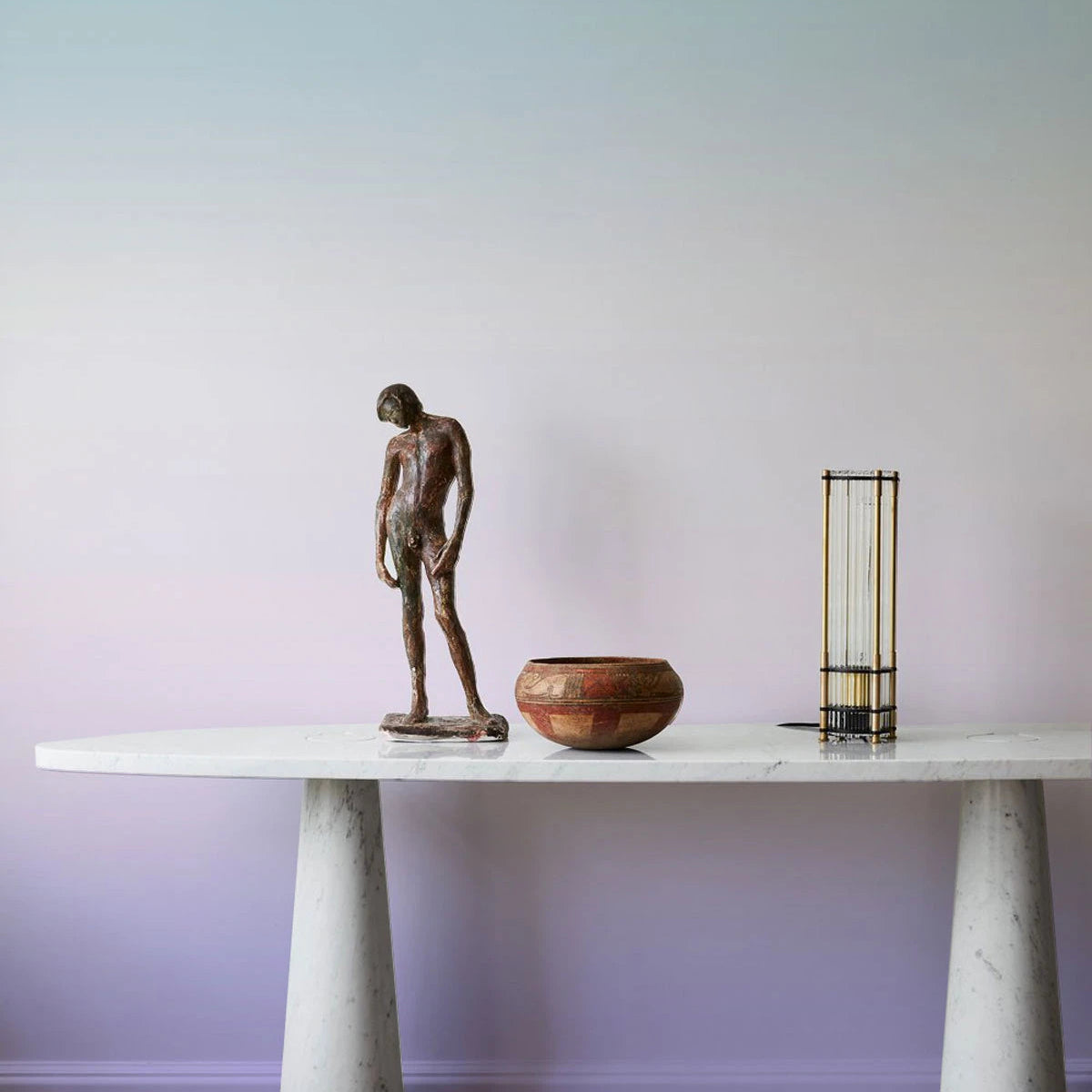 Ombre Serenity Gradient Wallpaper in Blue with Purple