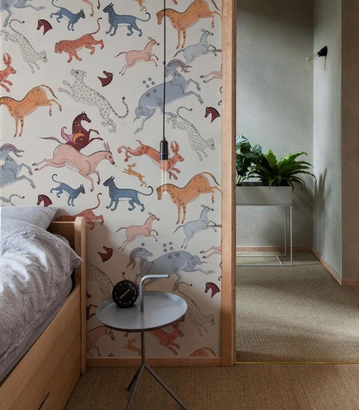 Tapeta Oriental Animals Beige Wallcolors Eye on Design