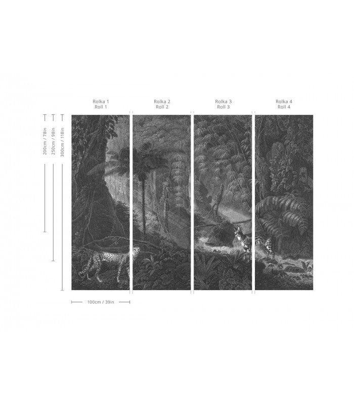 Tapeta Palms and cats Wallcolors Eye on Design